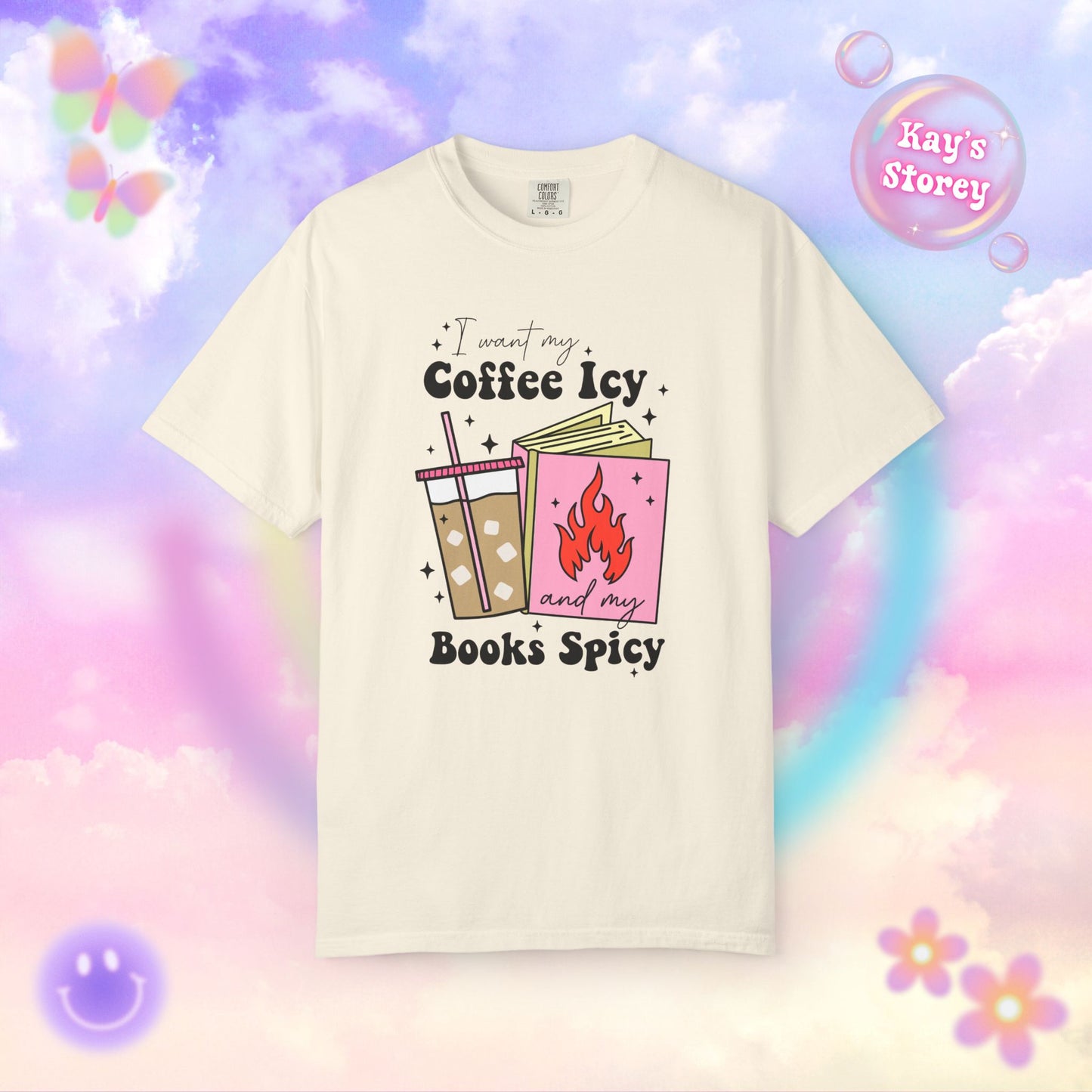 Coffee Icy Books Spicy Comfort Colors T-Shirt