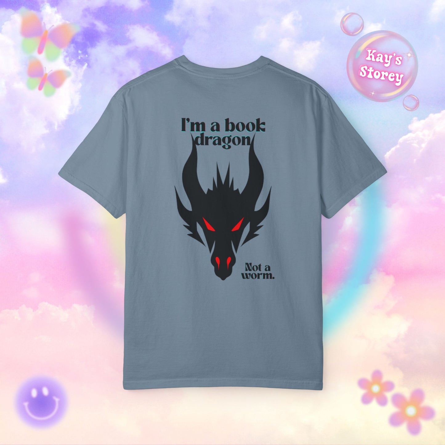 Book Dragon Red Comfort Colors T-Shirt
