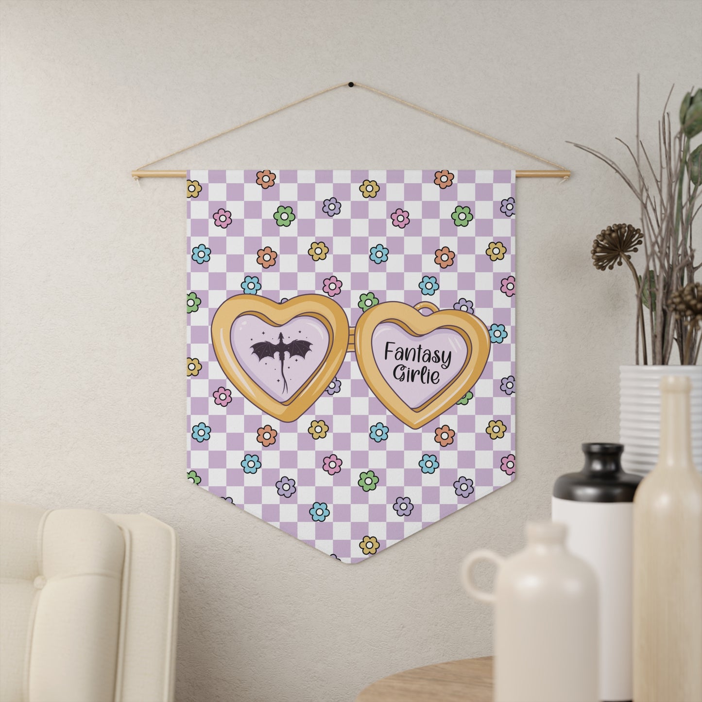 Purple Fantasy Girlie Pennant