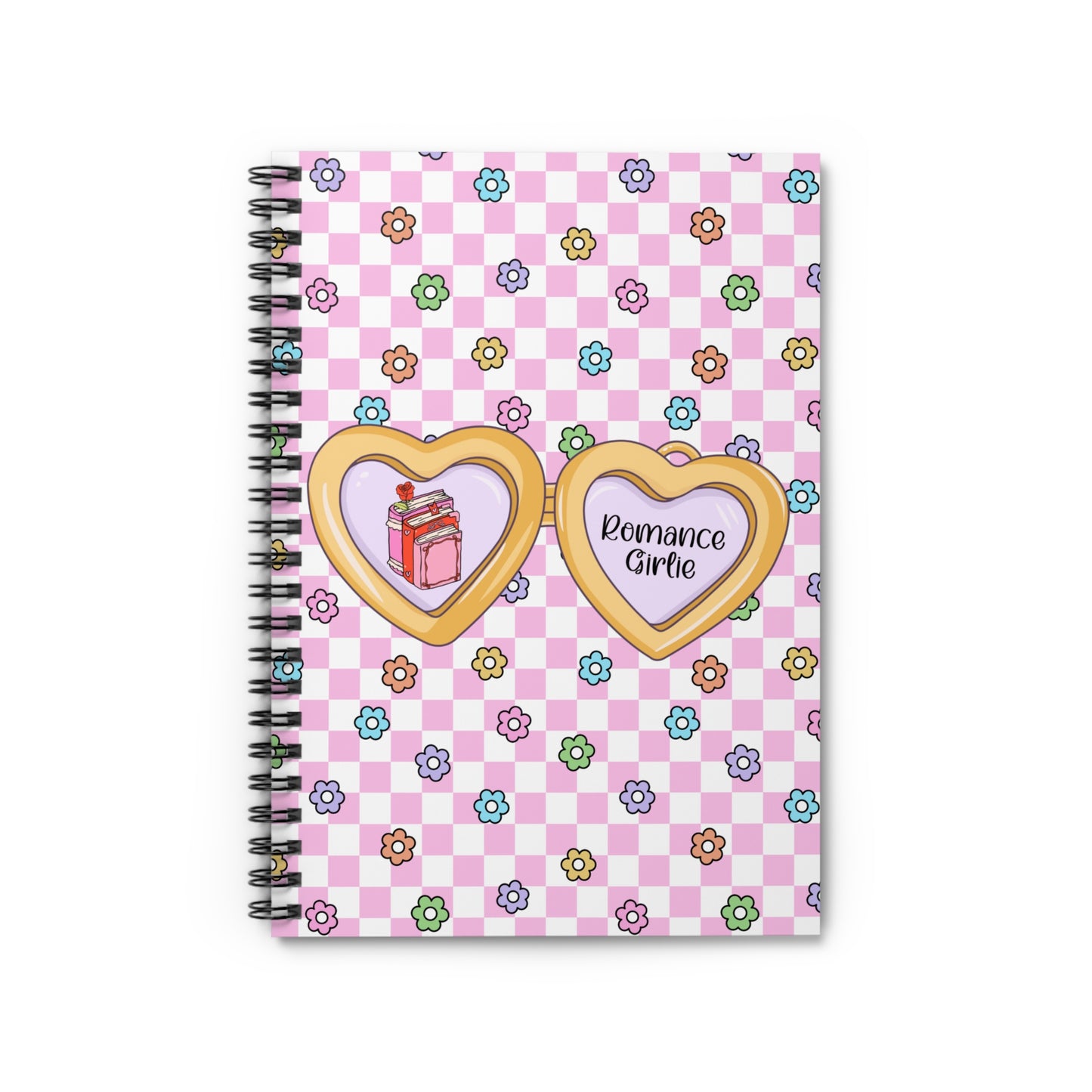 Pink Romance Girlie Spiral Notebook - Ruled Line