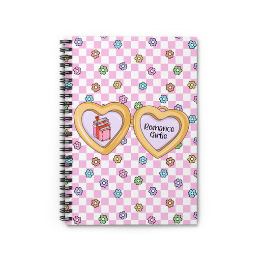Pink Romance Girlie Spiral Notebook - Ruled Line
