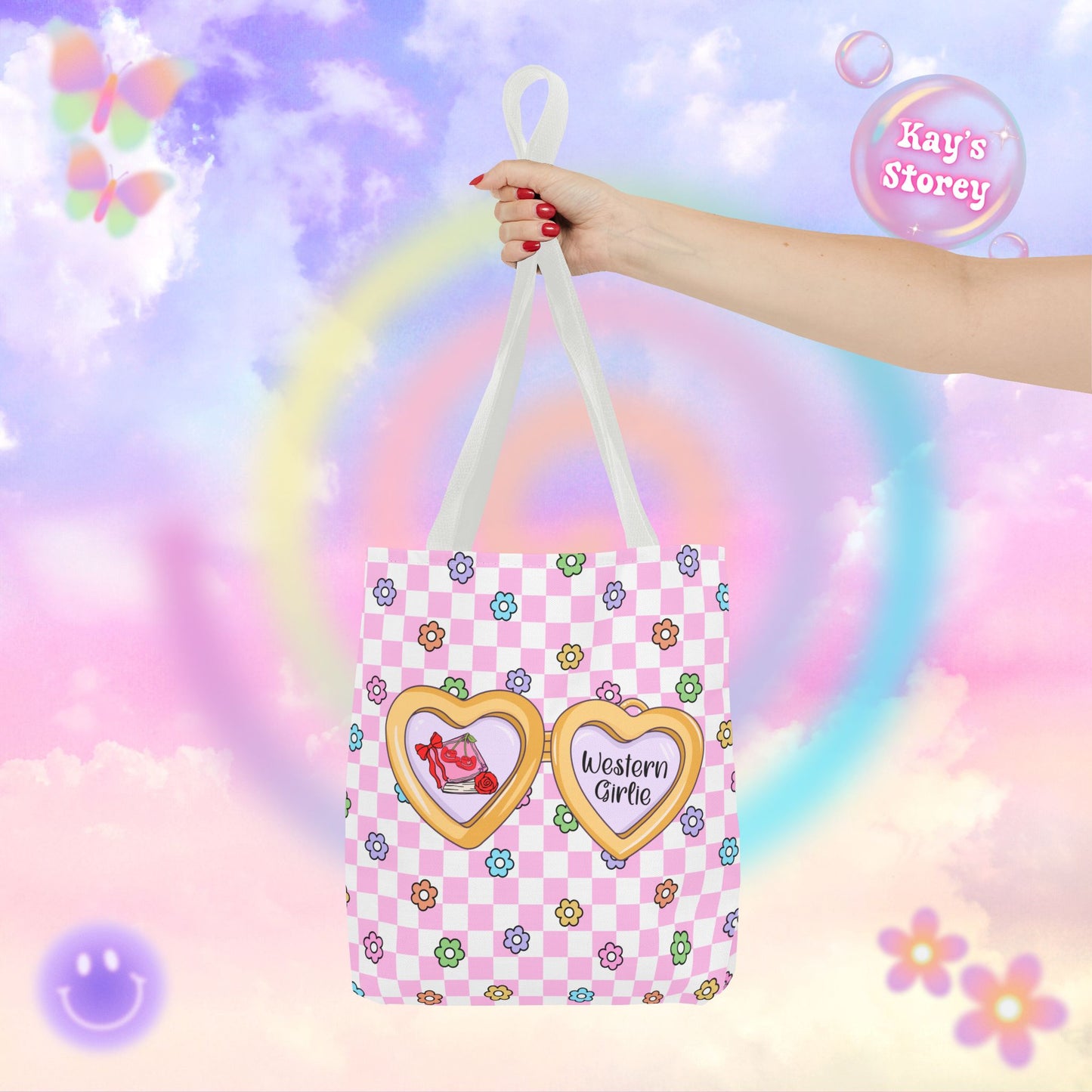 Pink Western Girlie Tote Bag