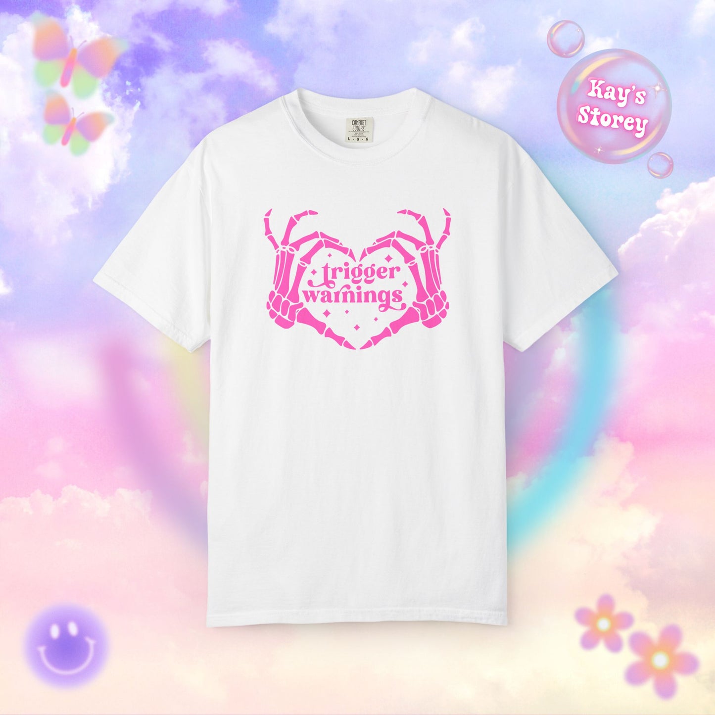 Pink Trigger Warnings Comfort Colors T-Shirt