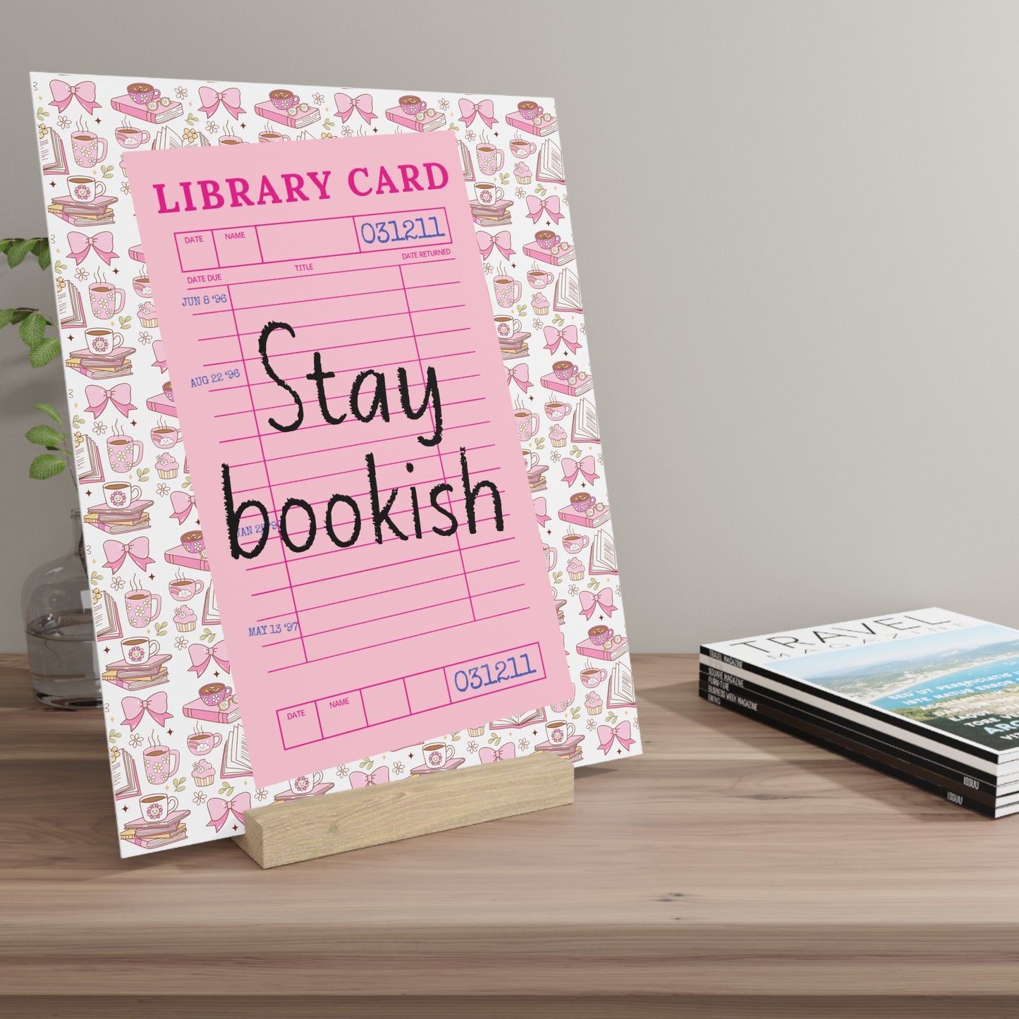 Stay Bookish Bookshelf Decor with Stand