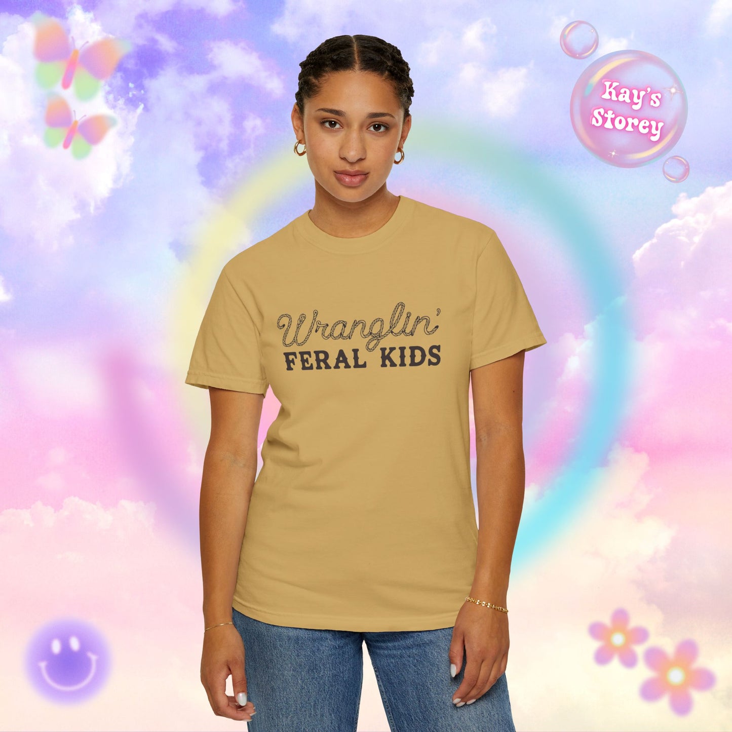 Wranglin' Feral Kids Comfort Colors T-Shirt