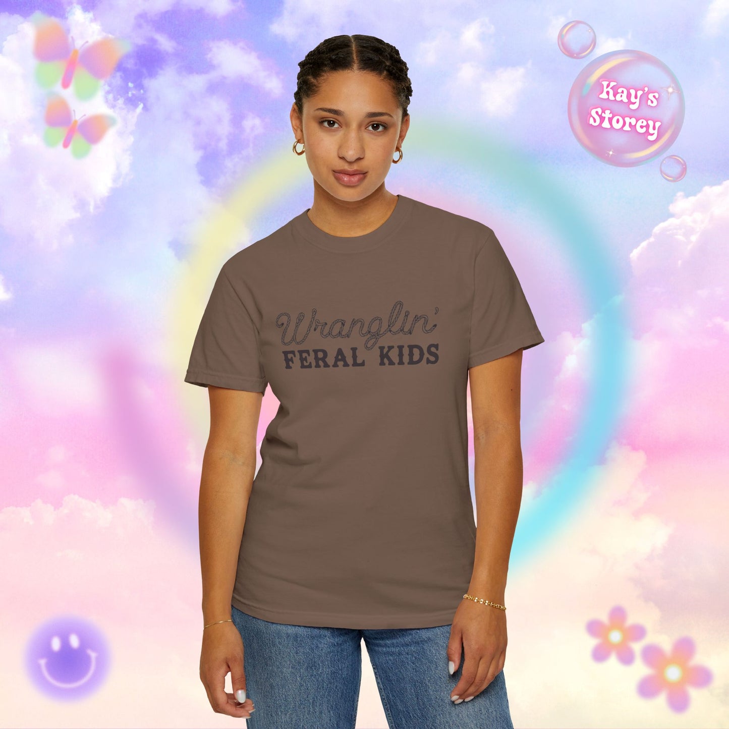 Wranglin' Feral Kids Comfort Colors T-Shirt