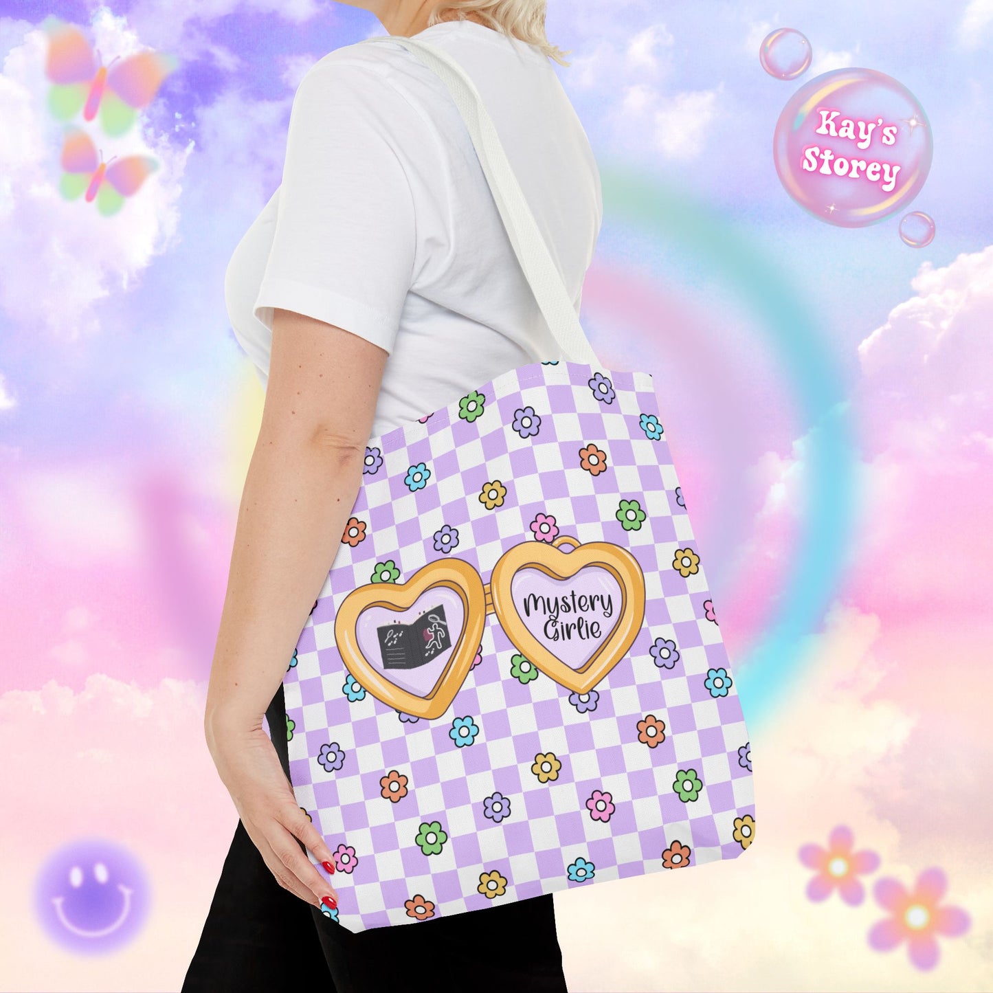 Purple Mystery Girlie Tote Bag