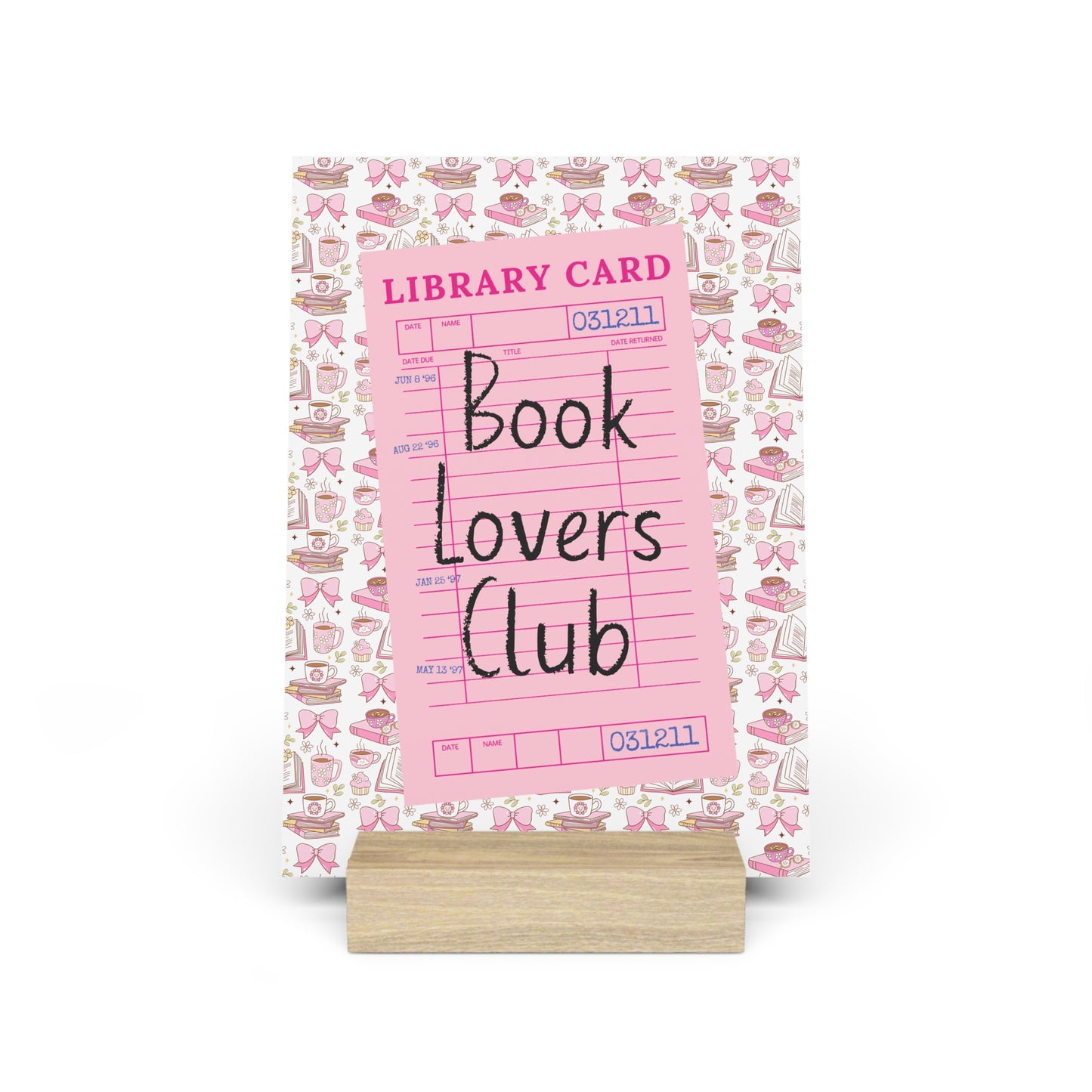 Book Lovers Club Bookshelf Decor with Stand