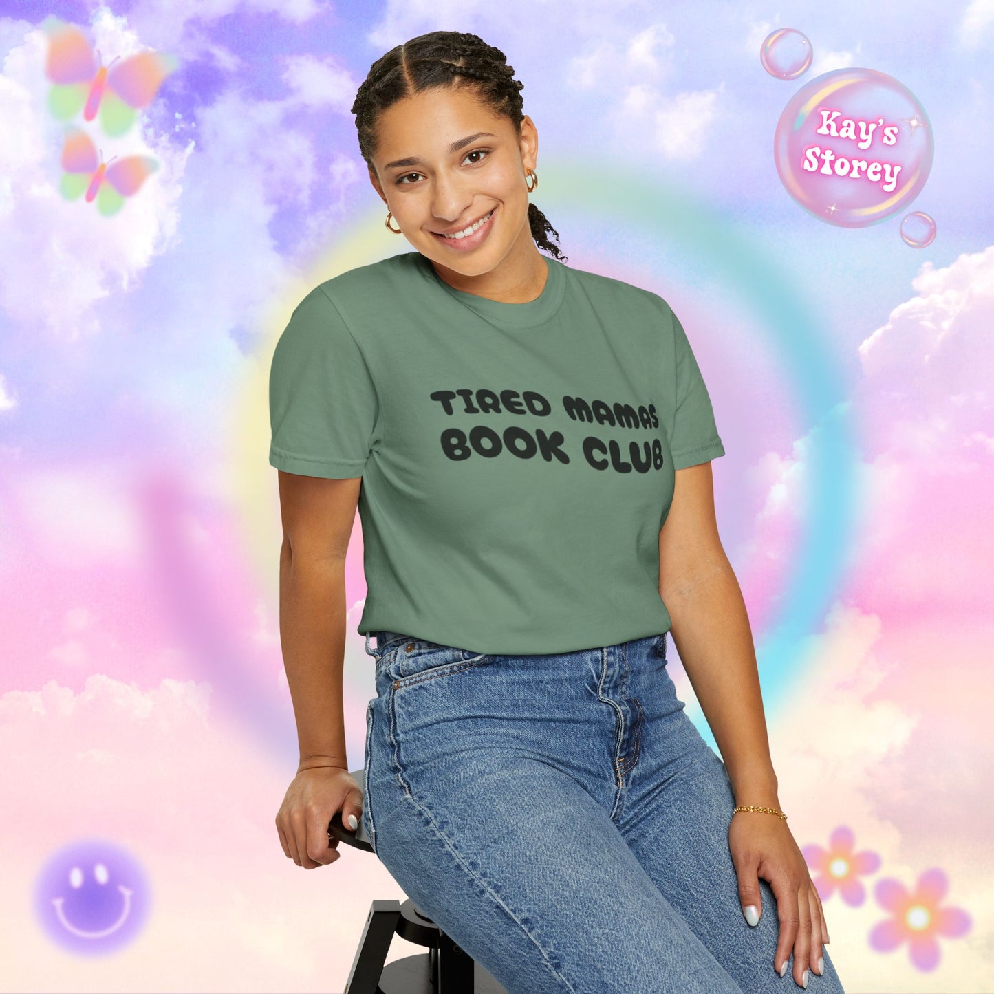 Tired Mamas Book Club Comfort Colors T-Shirt