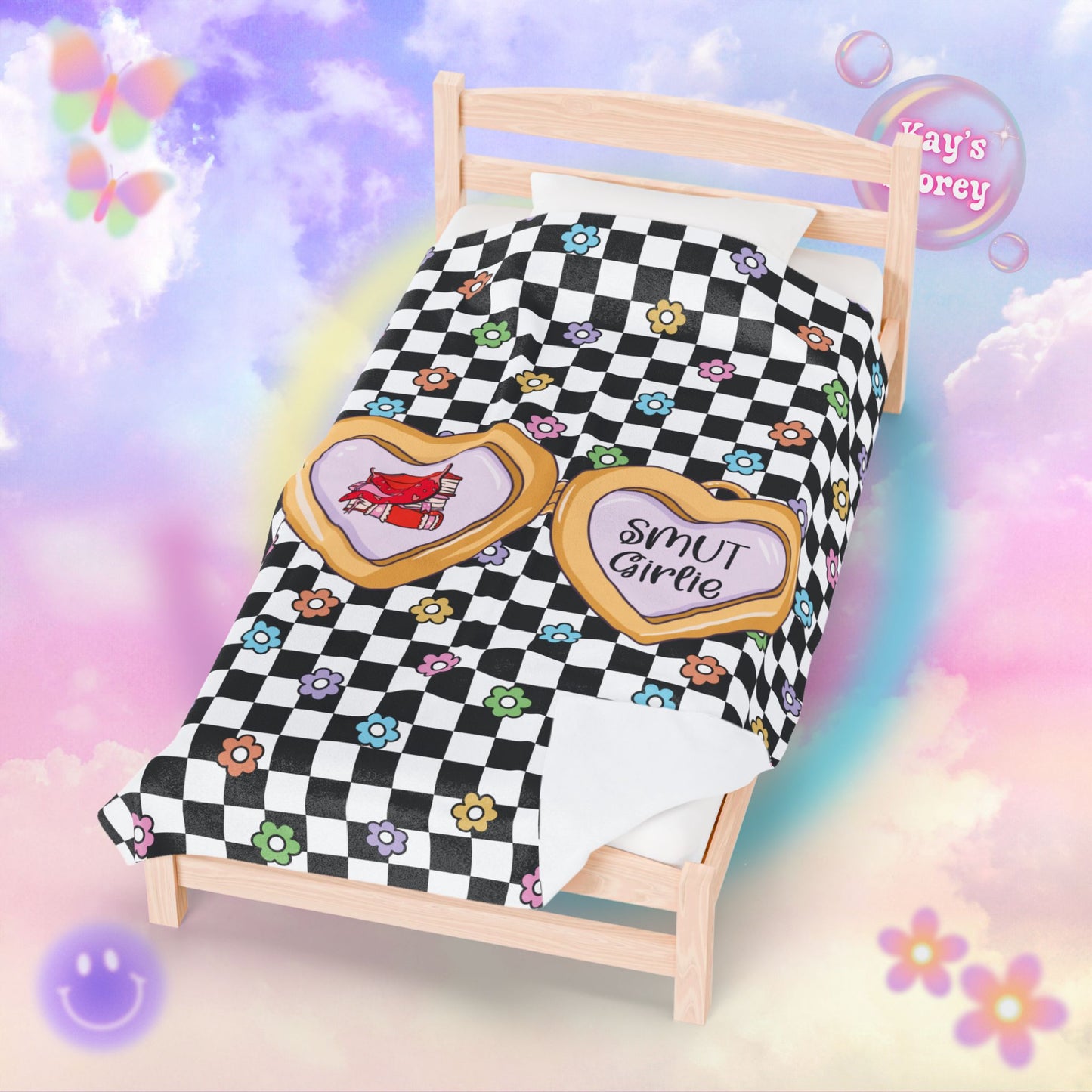 Smut Girlie Velveteen Plush Blanket