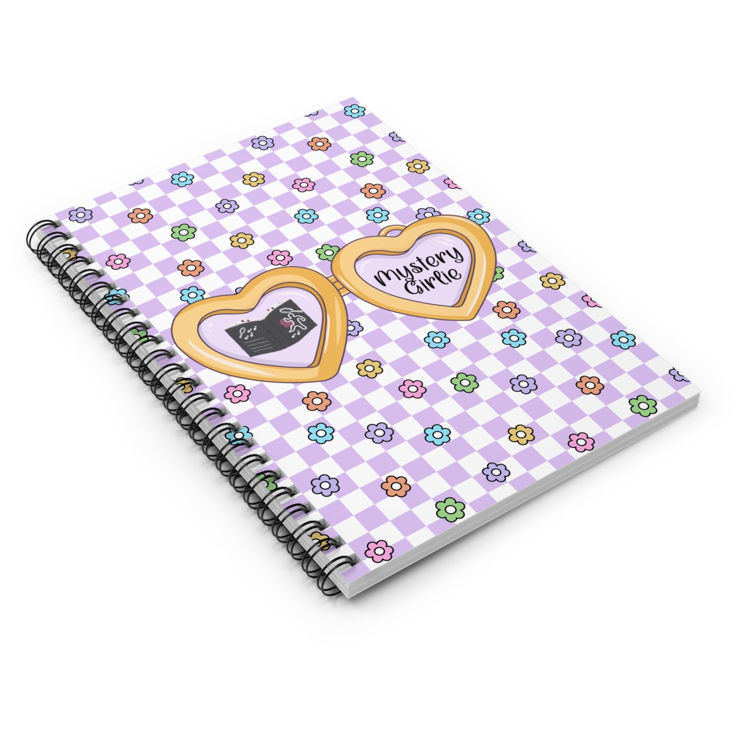 Purple Mystery Girlie Spiral Notebook - Ruled Line