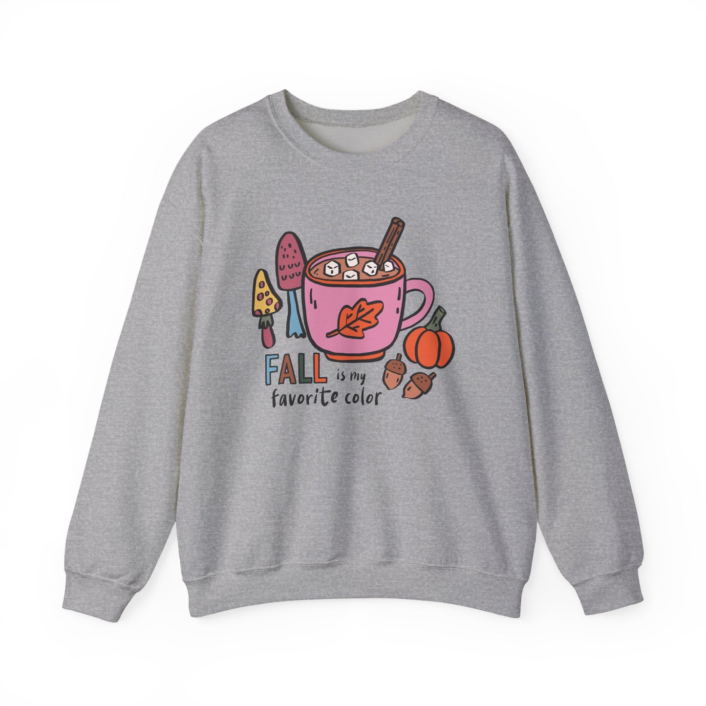 Fall is my Favorite Color Sweatshirt, Long Sleeve Shirt for Spooky Season Bookish Gift,  Halloween Reading Apparel