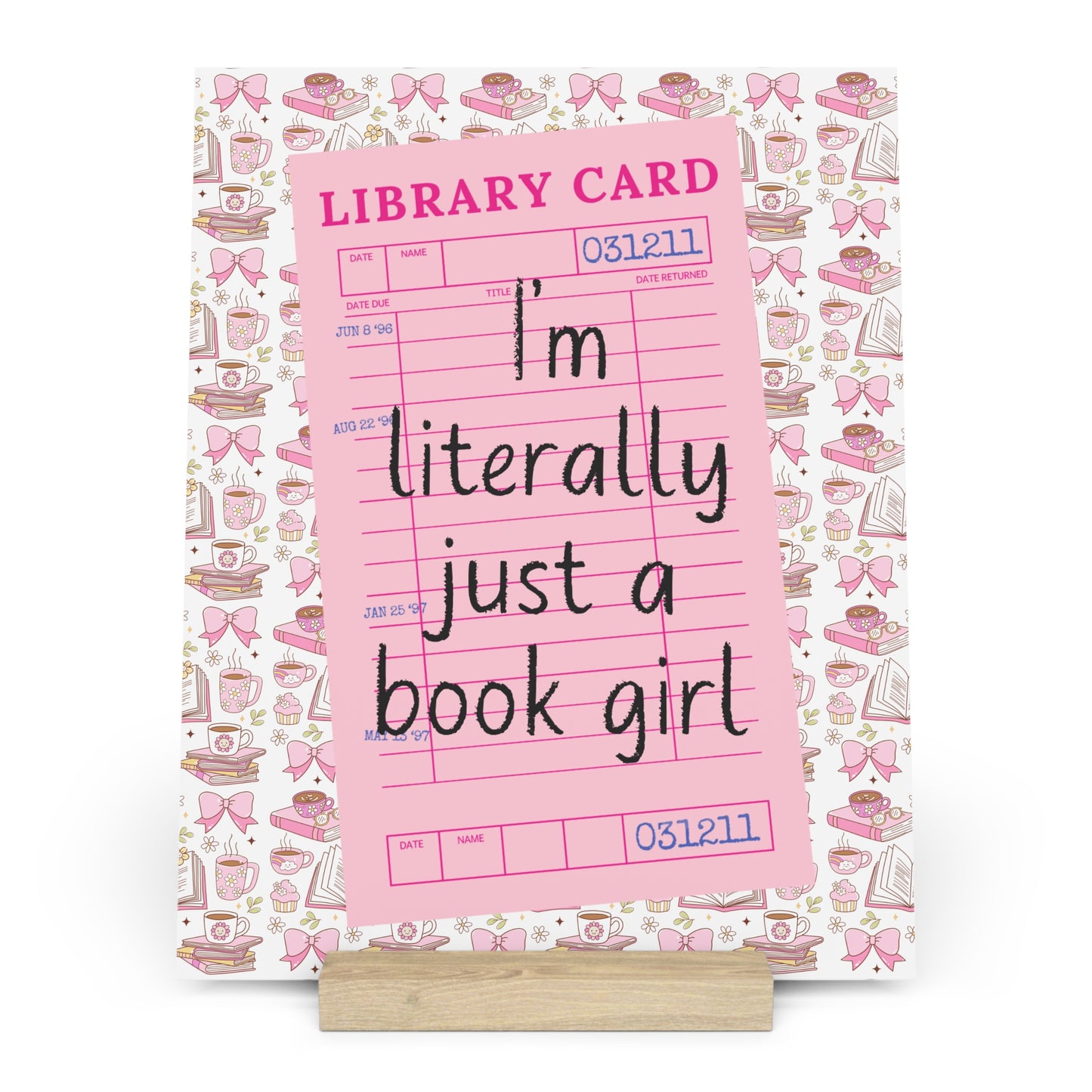 Literally Just a Book Girl Bookshelf Decor with Stand