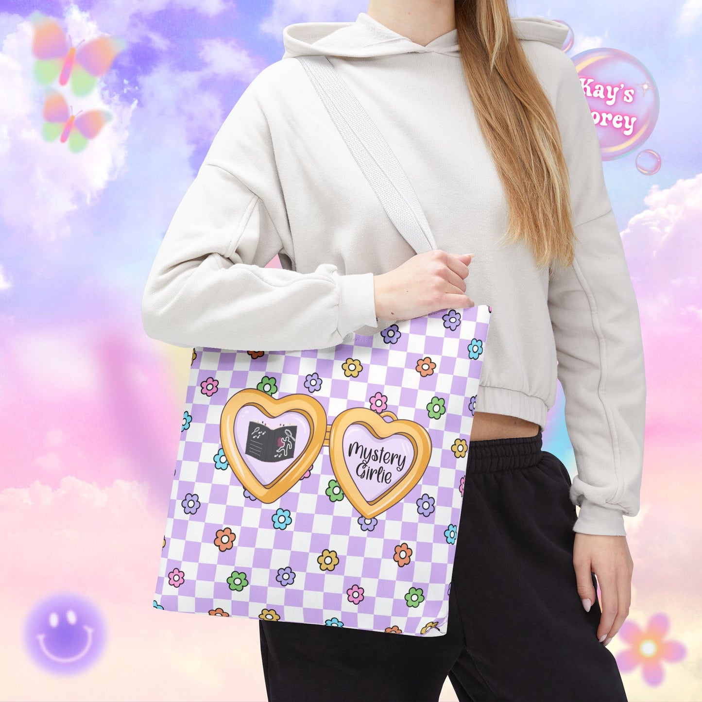 Purple Mystery Girlie Tote Bag