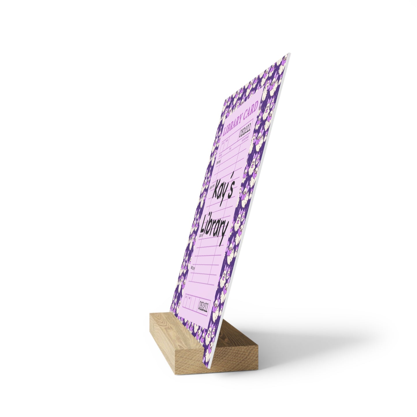 Personalized Bookshelf Decor with Stand