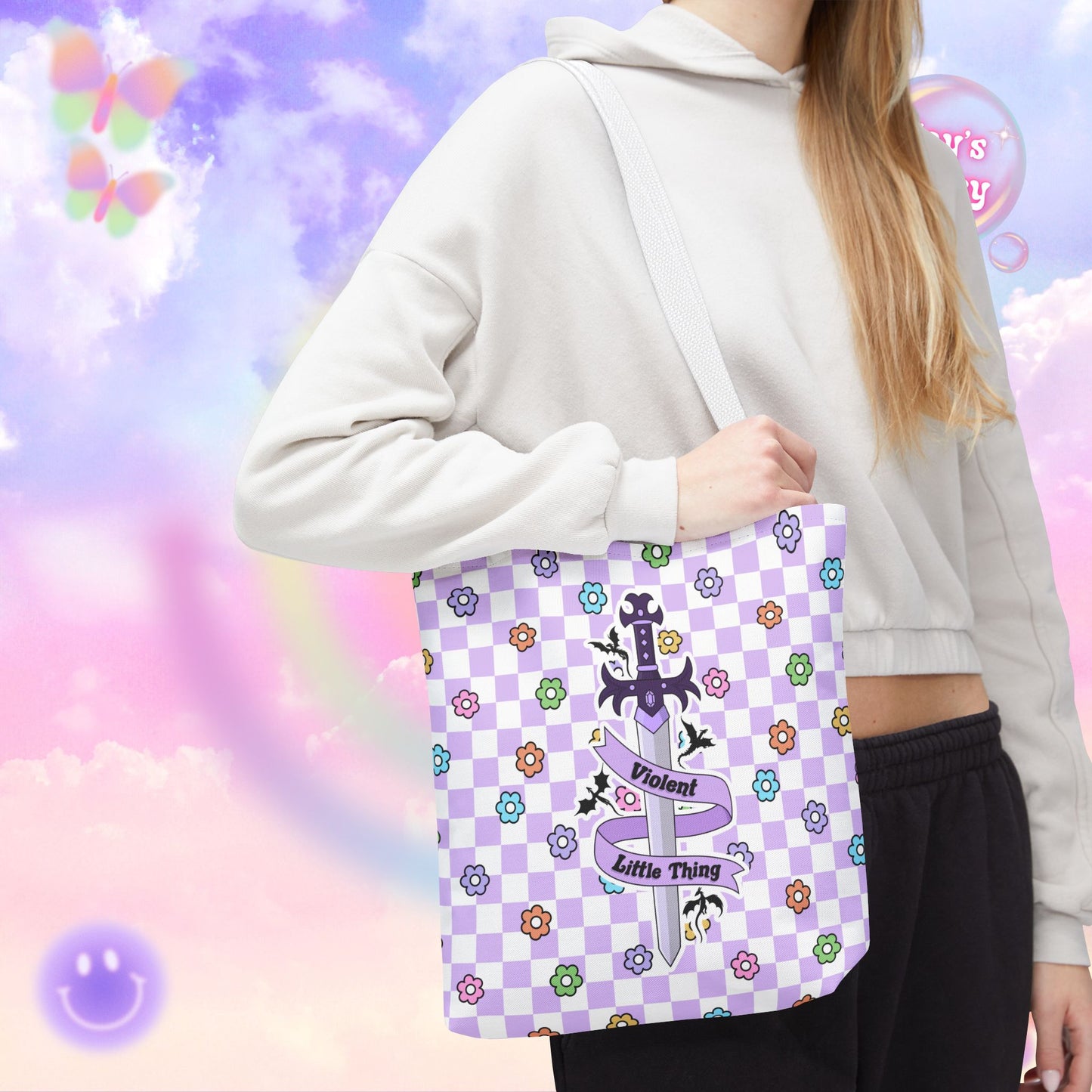 Purple Violent Little Thing Tote Bag