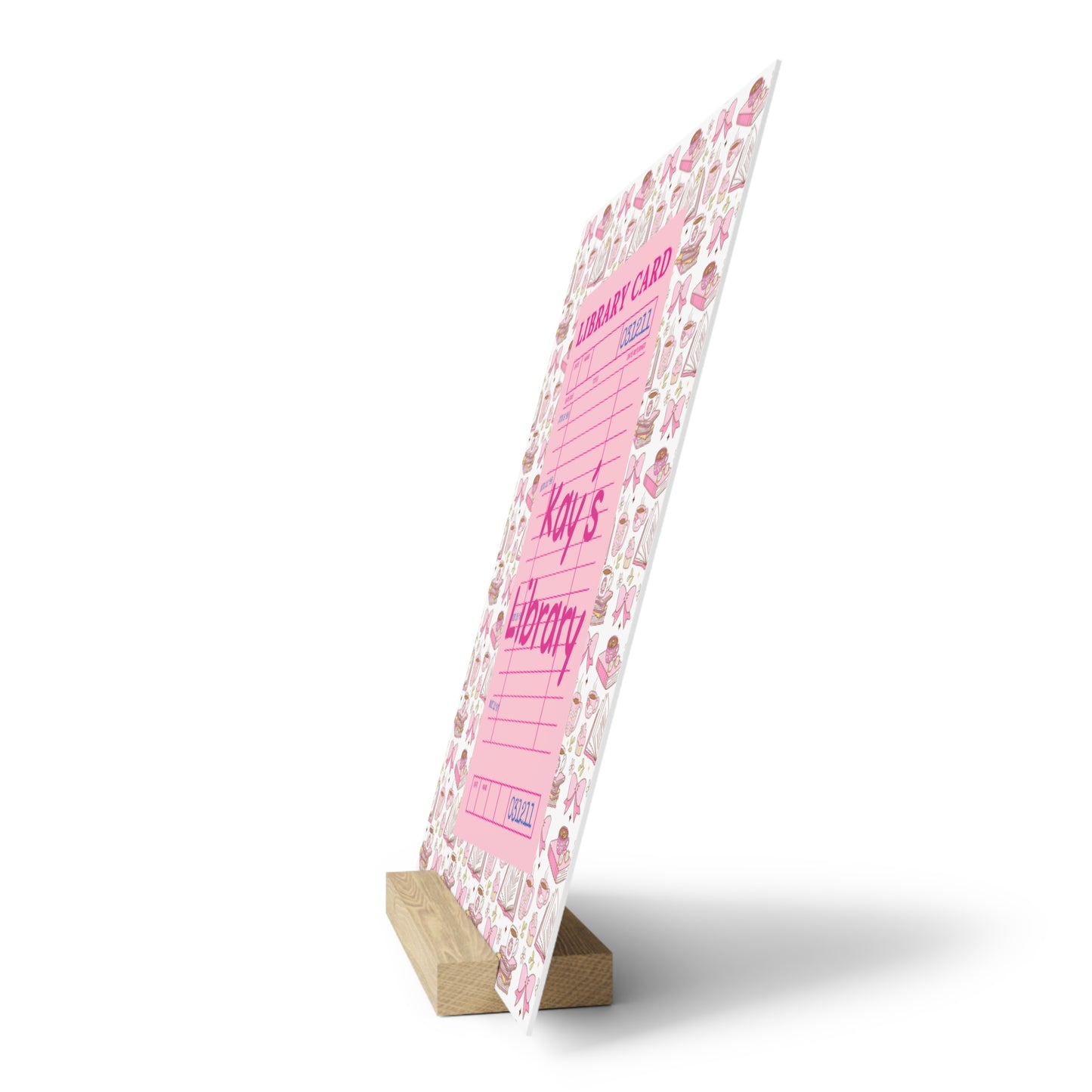 Personalized Bookshelf Decor with Stand