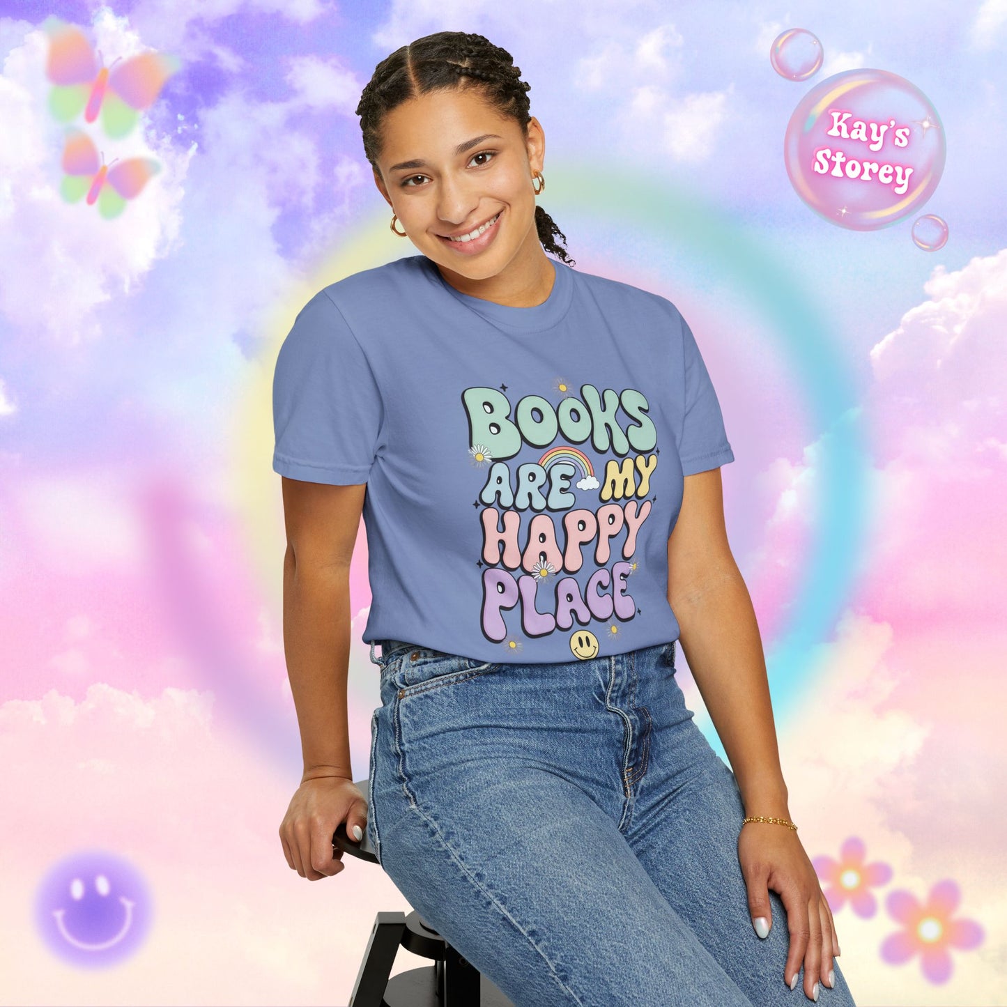 Books Are My Happy Place Comfort Colors T-Shirt