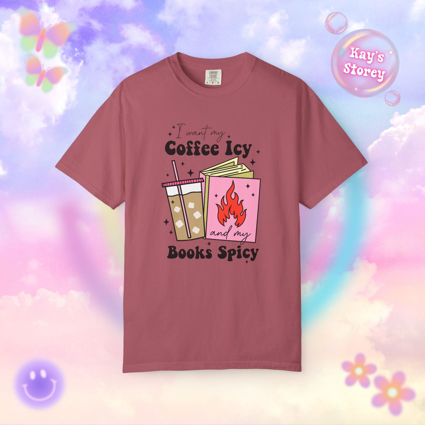 Coffee Icy Books Spicy Comfort Colors T-Shirt