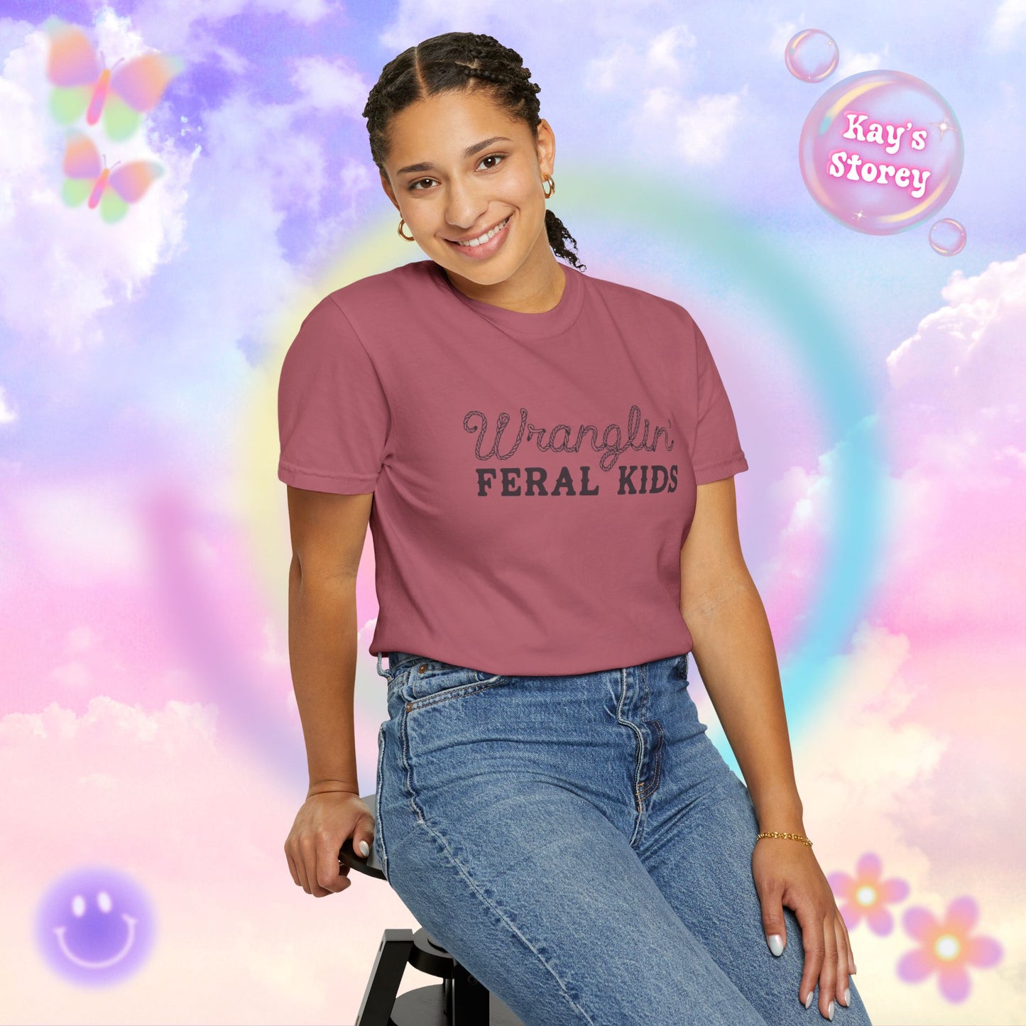 Wranglin' Feral Kids Comfort Colors T-Shirt