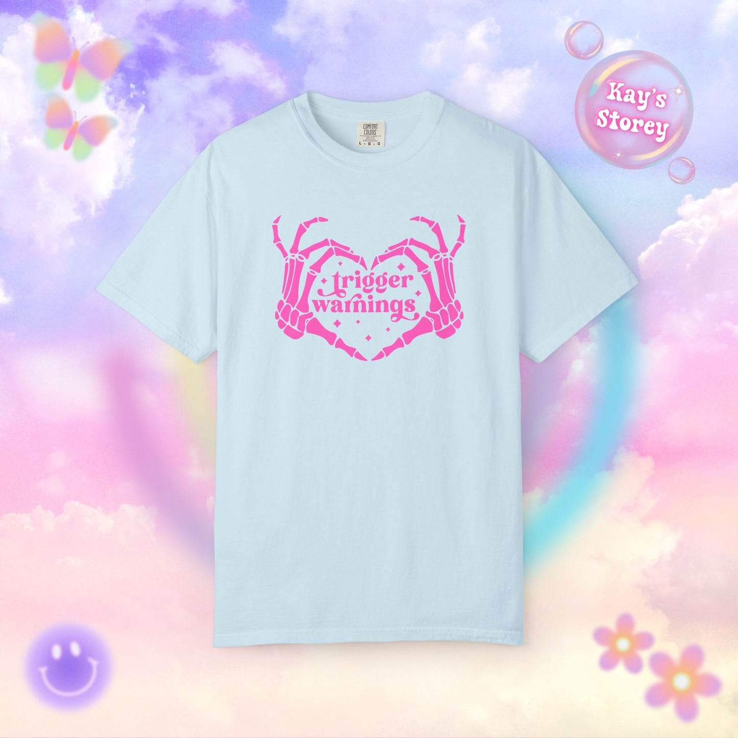 Pink Trigger Warnings Comfort Colors T-Shirt