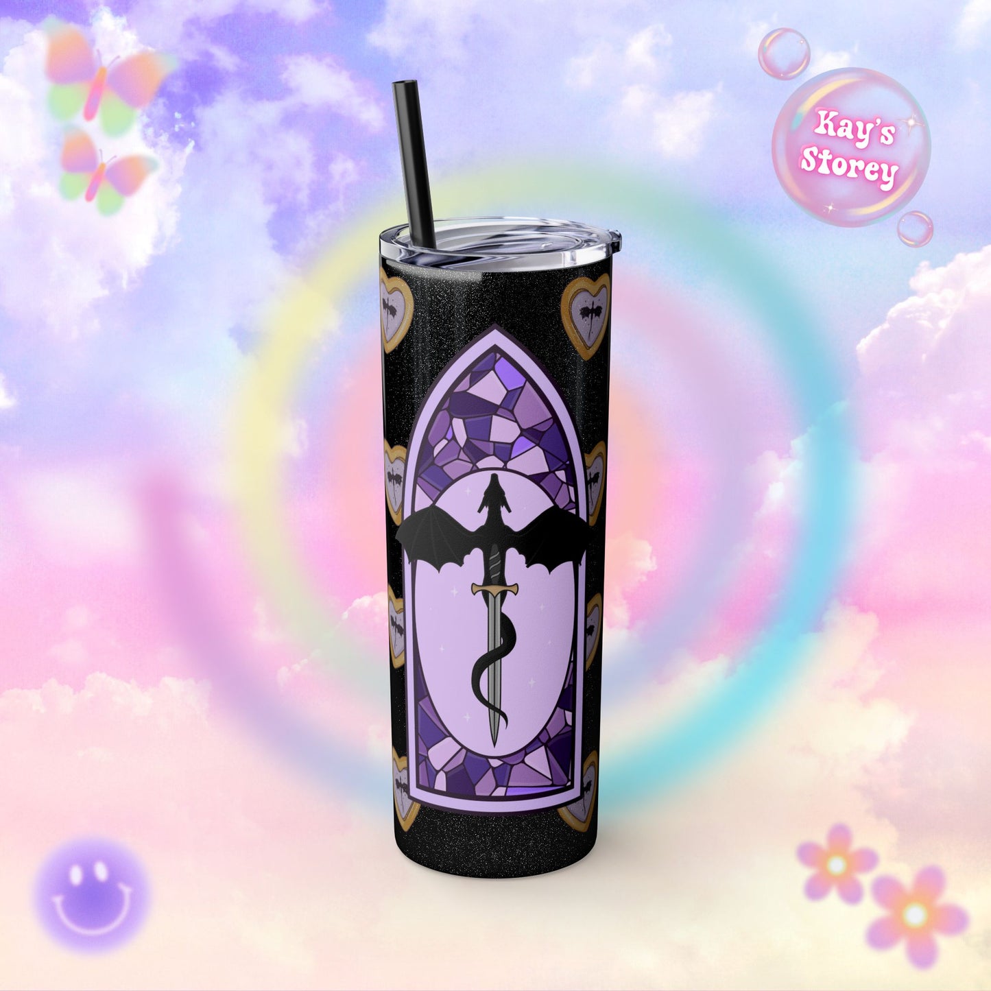 Fourth Wing Fantasy Tumbler, Romantasy Book Girl, Fourth Wing Fan Cup, Violent Little Thing Tumbler with Straw, 20oz