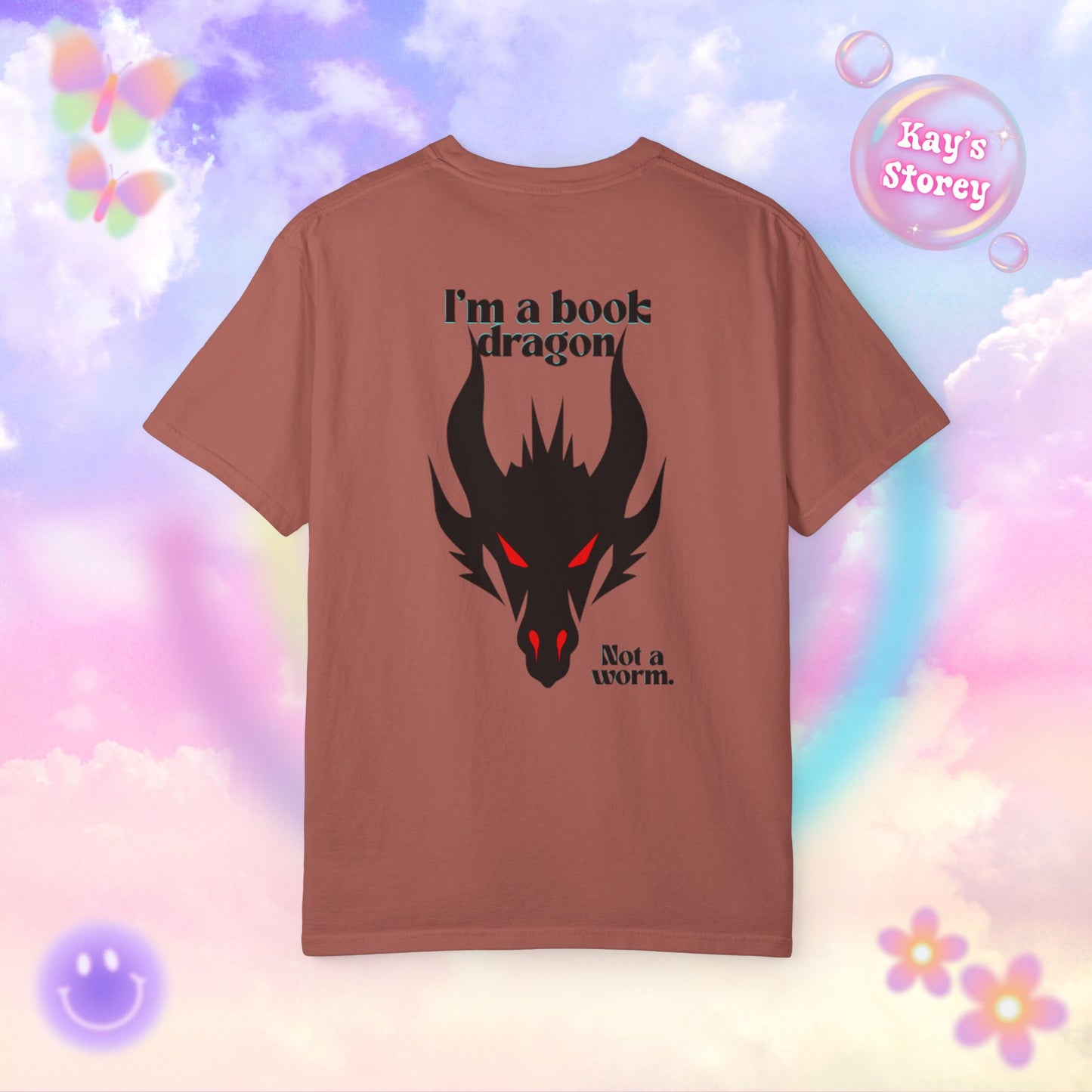 Book Dragon Red Comfort Colors T-Shirt