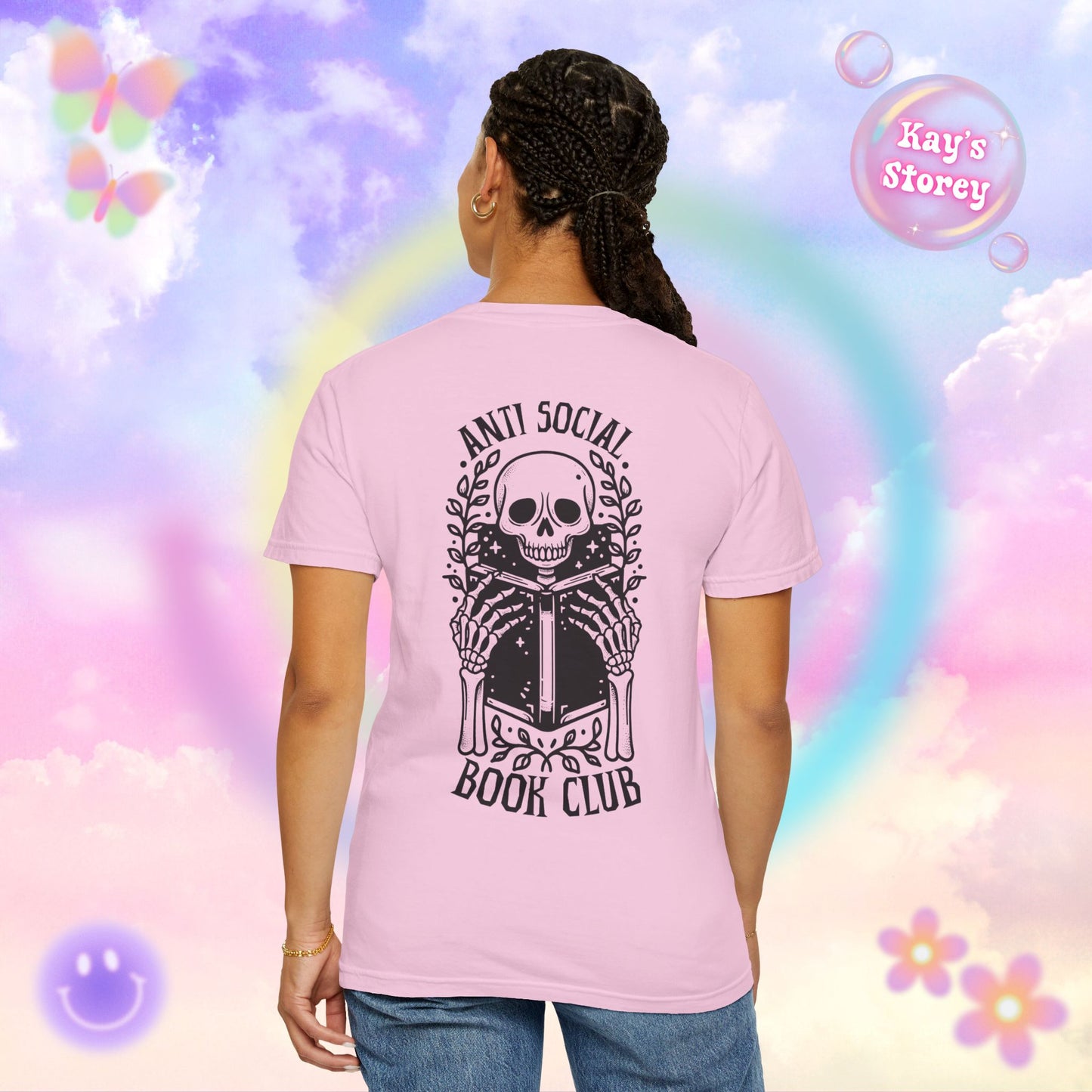 Skeleton Anti Social Comfort Colors T-Shirt