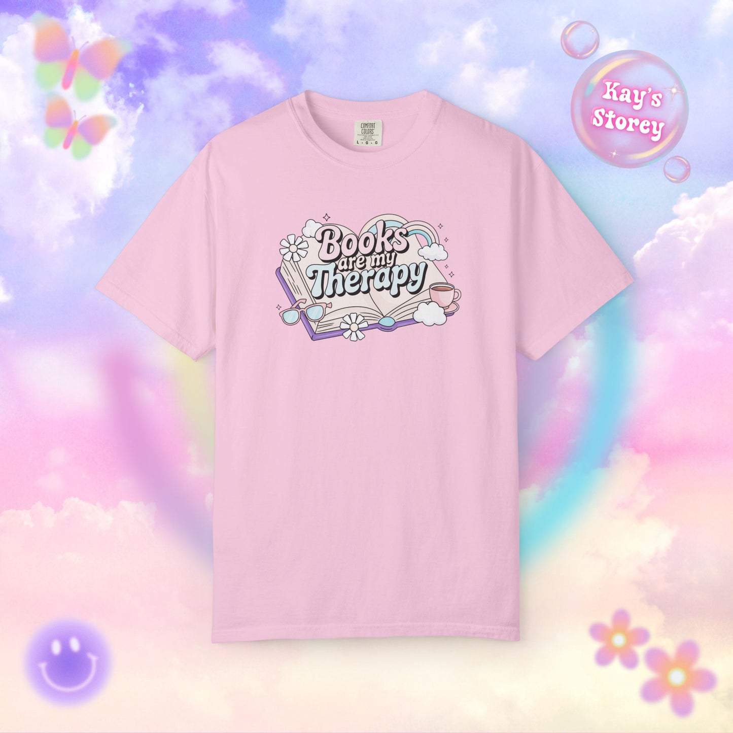 Books Are My Therapy Comfort Colors T-Shirt
