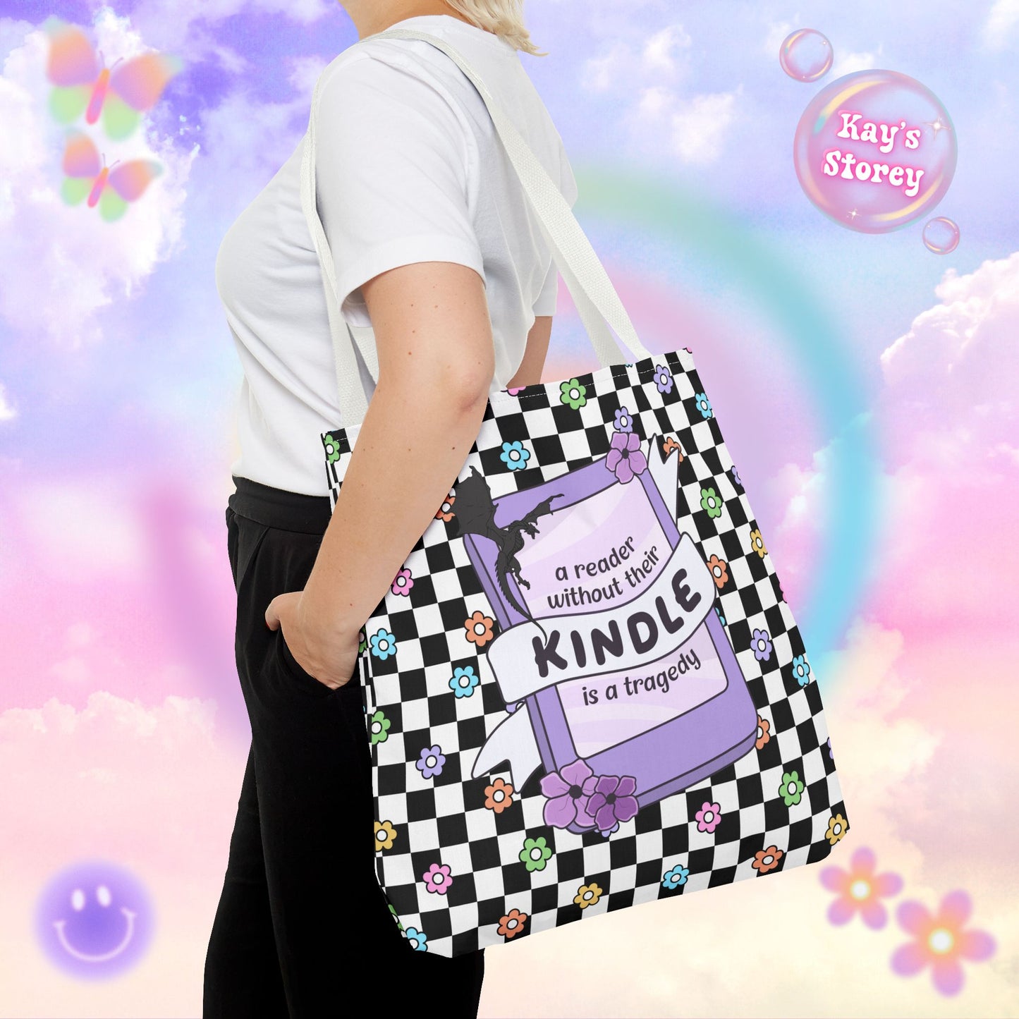 Reader Without Their Kindle Tote Bag