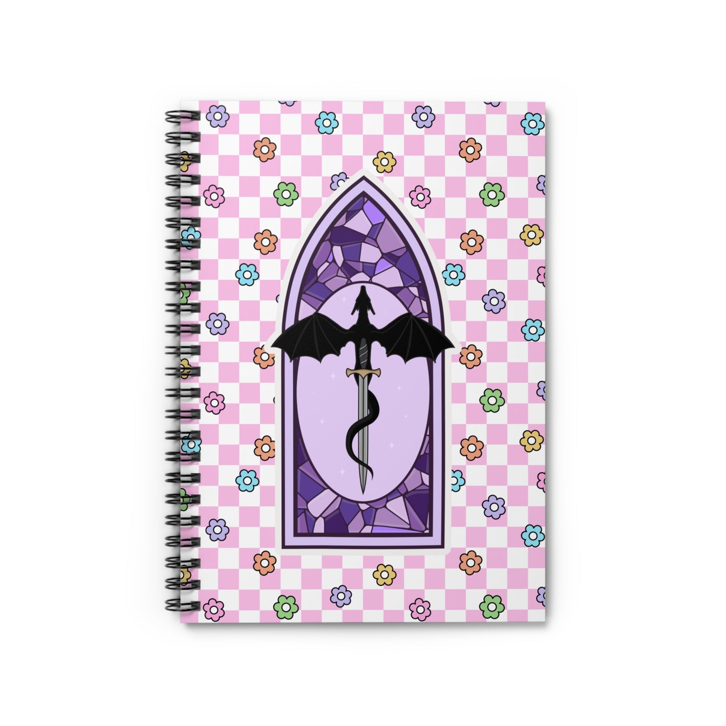 Pink Romantasy Spiral Notebook - Ruled Line