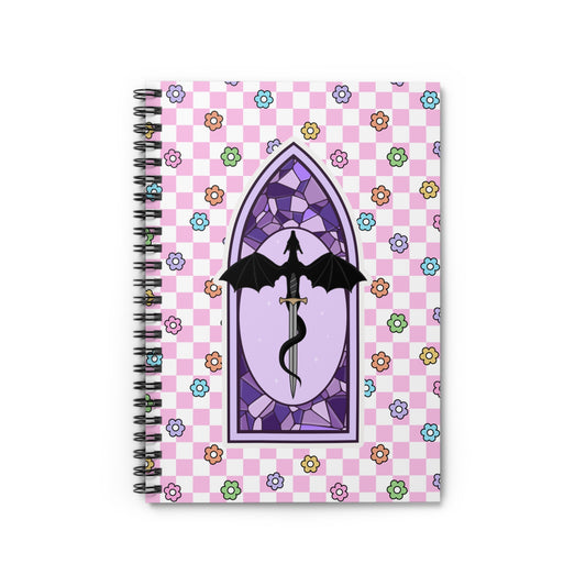 Pink Romantasy Spiral Notebook - Ruled Line