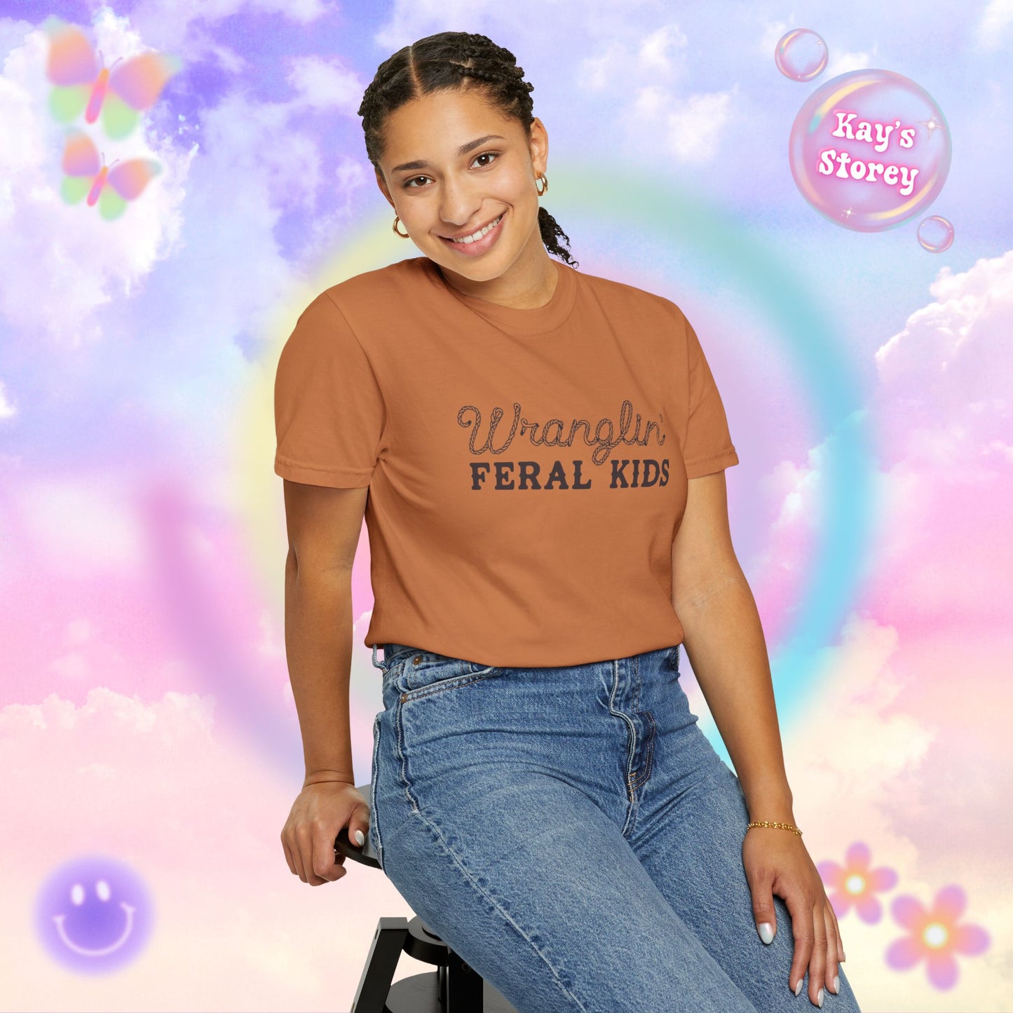 Wranglin' Feral Kids Comfort Colors T-Shirt