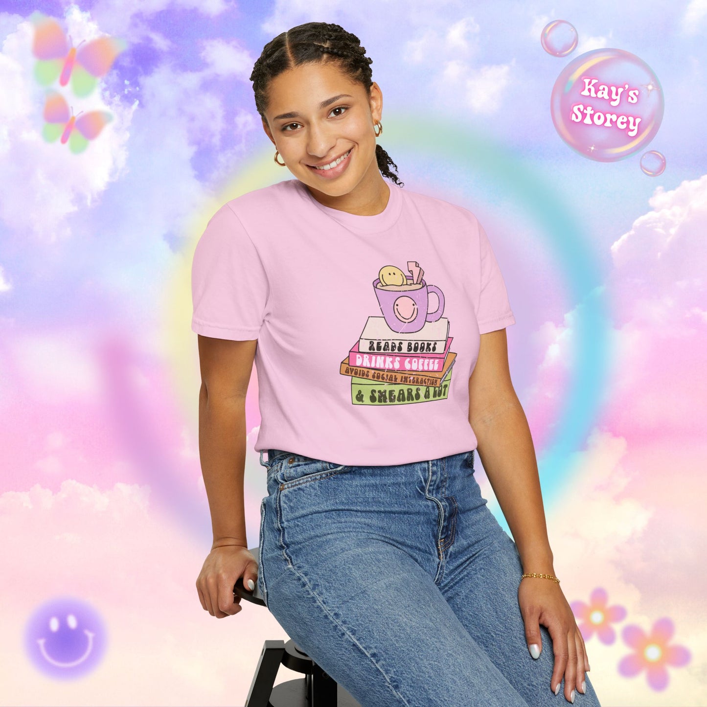 Reads Books... Comfort Colors T-Shirt