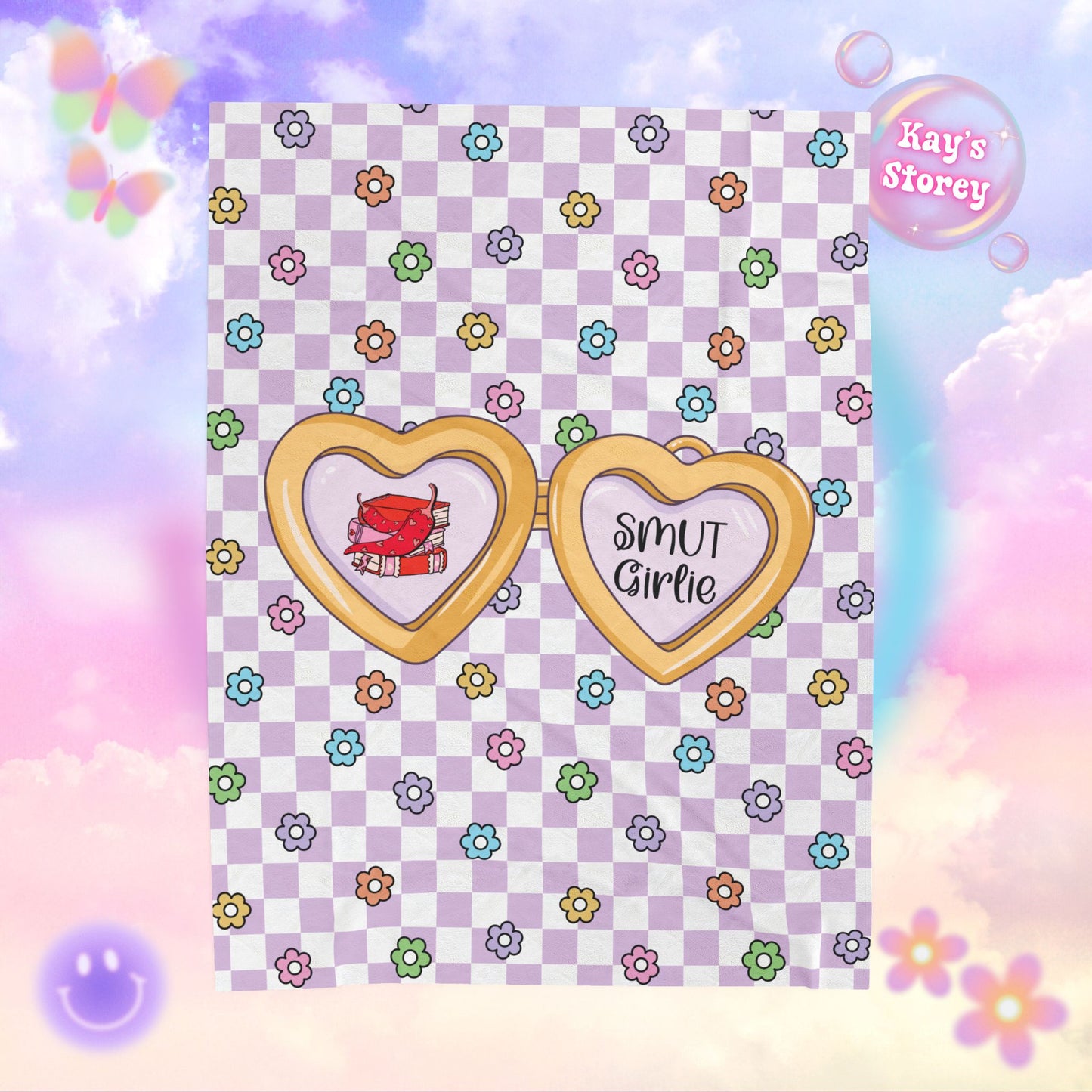 Purple Smut Girlie Velveteen Plush Blanket