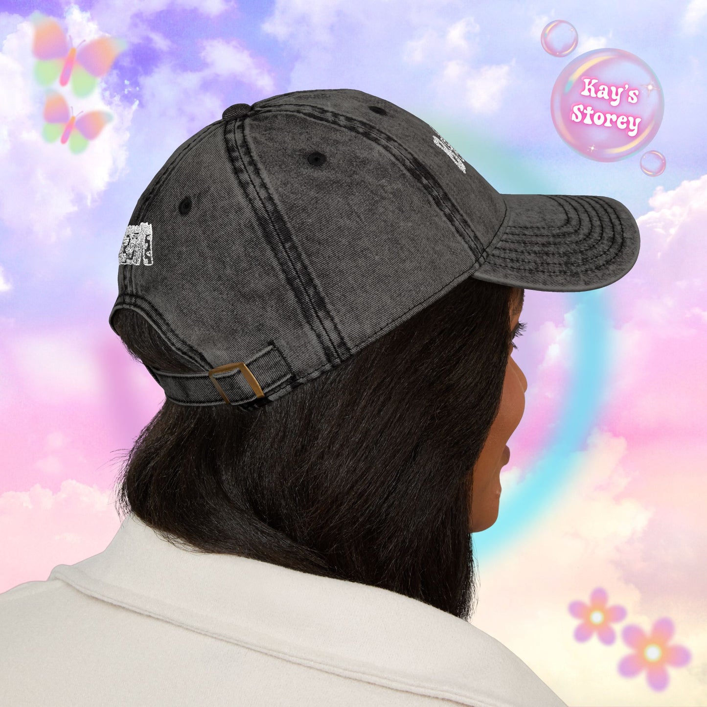 Bookish Embroidered Vintage Cap