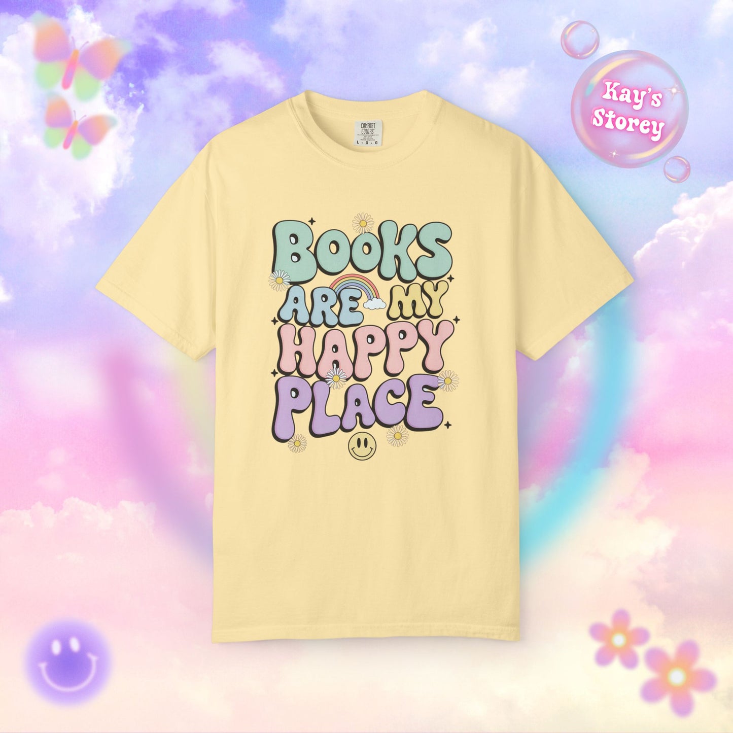 Books Are My Happy Place Comfort Colors T-Shirt