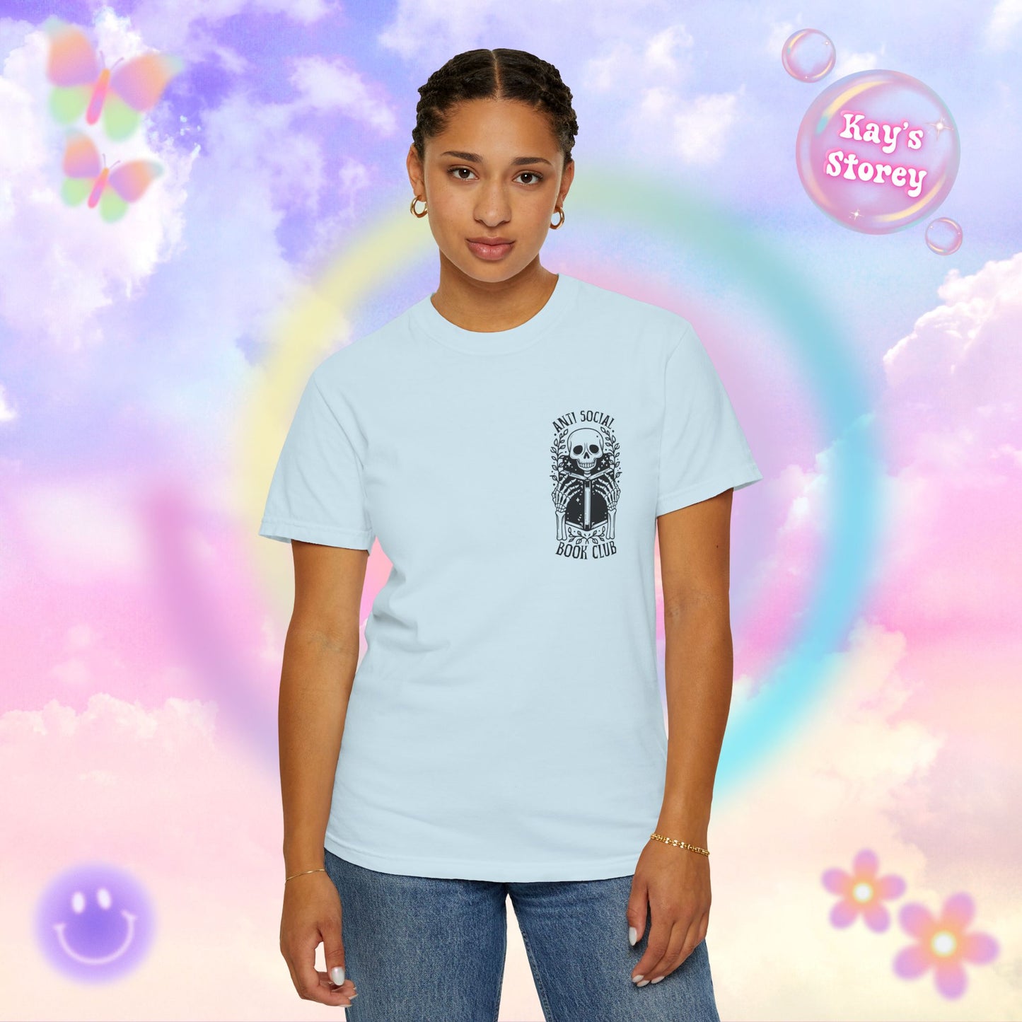 Skeleton Anti Social Comfort Colors T-Shirt