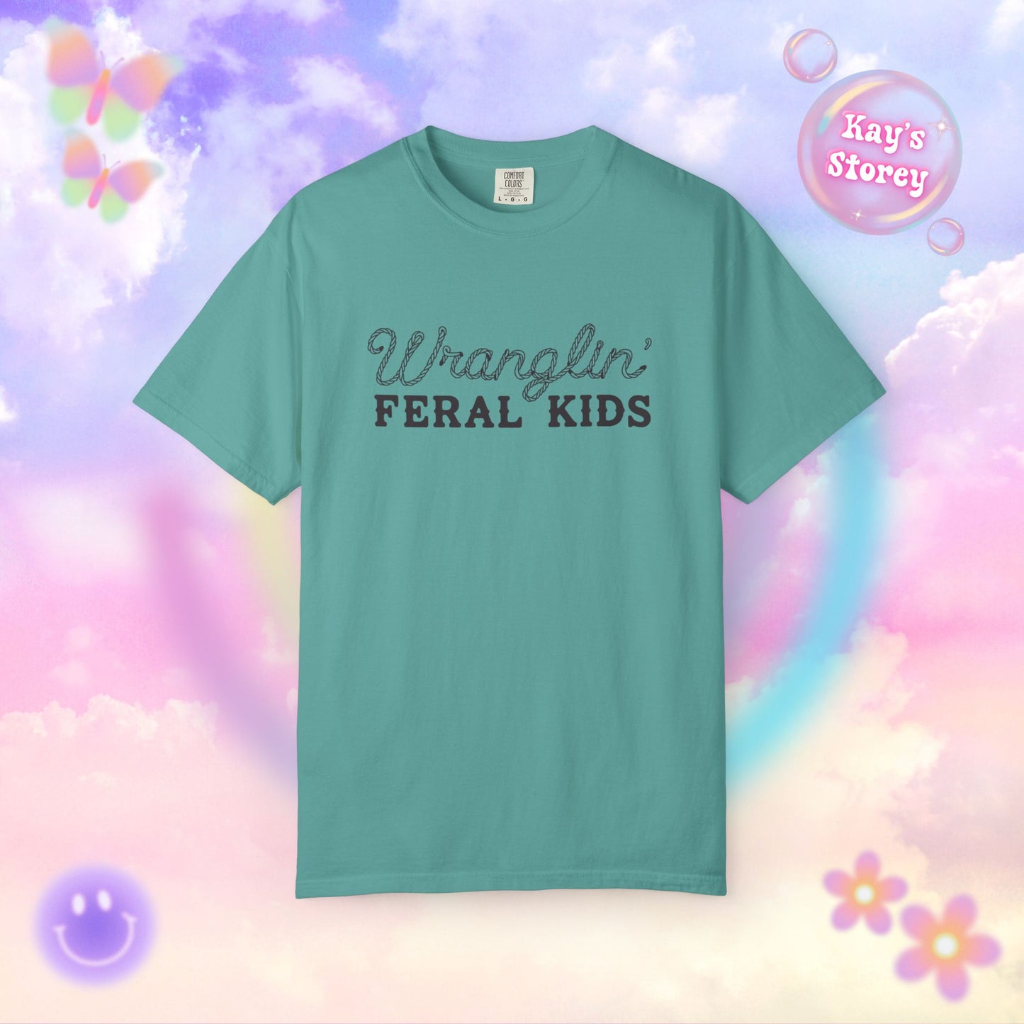 Wranglin' Feral Kids Comfort Colors T-Shirt