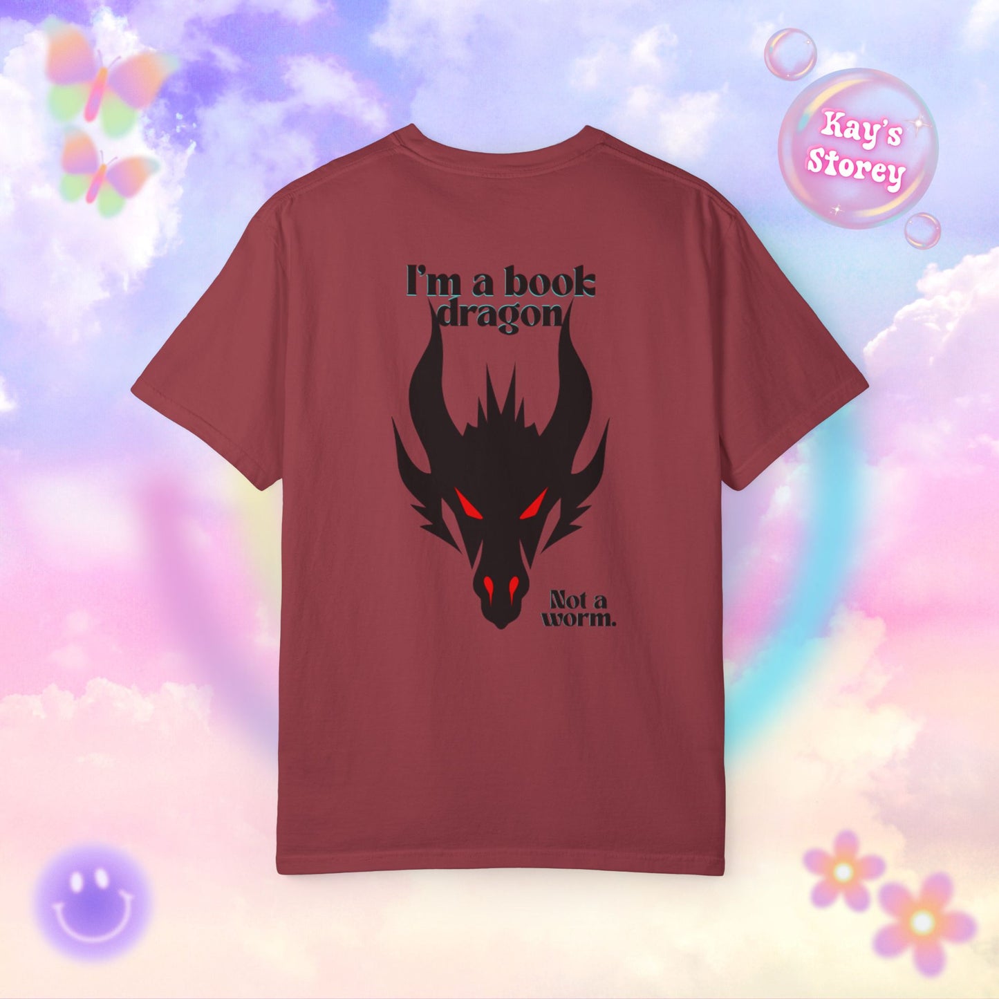 Book Dragon Red Comfort Colors T-Shirt