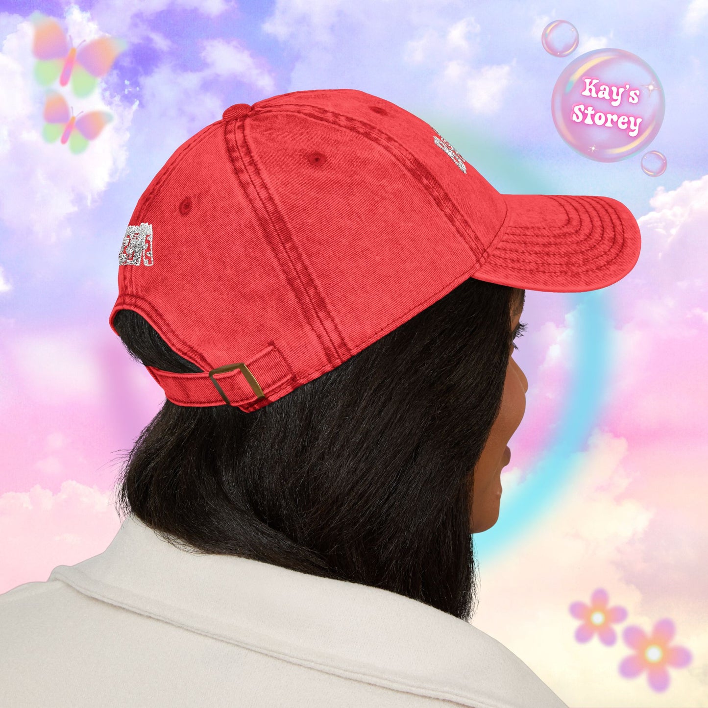 Bookish Embroidered Vintage Cap