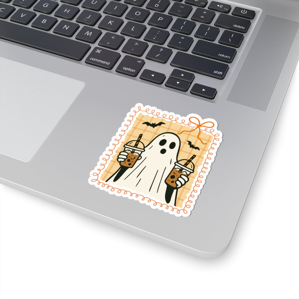 Coffee for Boo Sticker - Kiss-Cut Stickers, Halloween Sticker, Cute Ghost Design, Spooky Sticker, Decorative Sticker for Journals