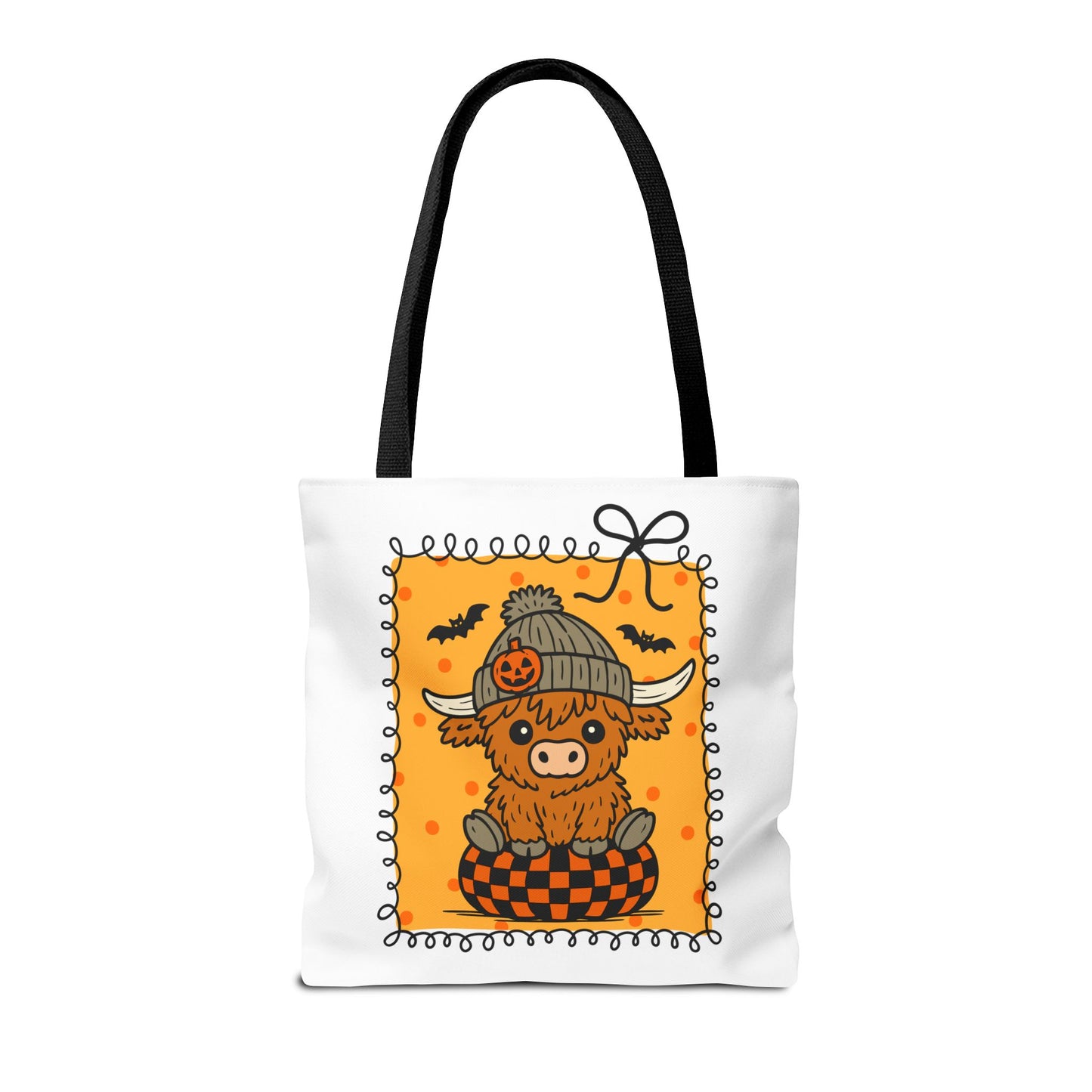 Spooky Season Highland Cow Tote Bag