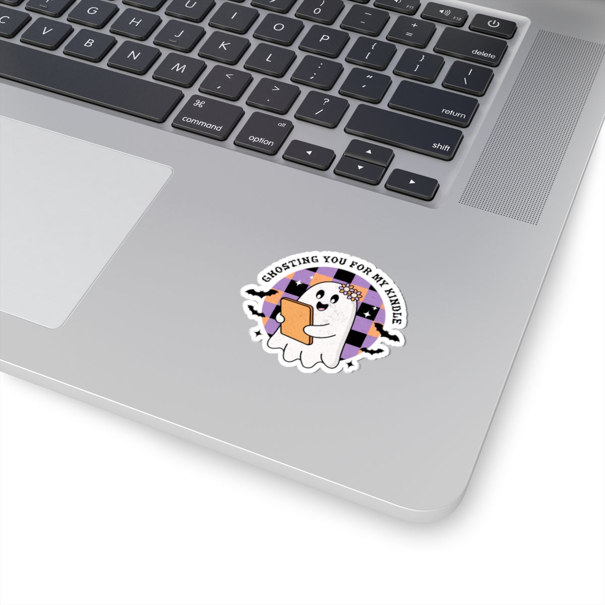 Ghostly Reading Kiss-Cut Sticker, Book Lover Sticker, Cute Sticker Set, Spooky Decals, Halloween Stickers, Vinyl Ghost Stickers