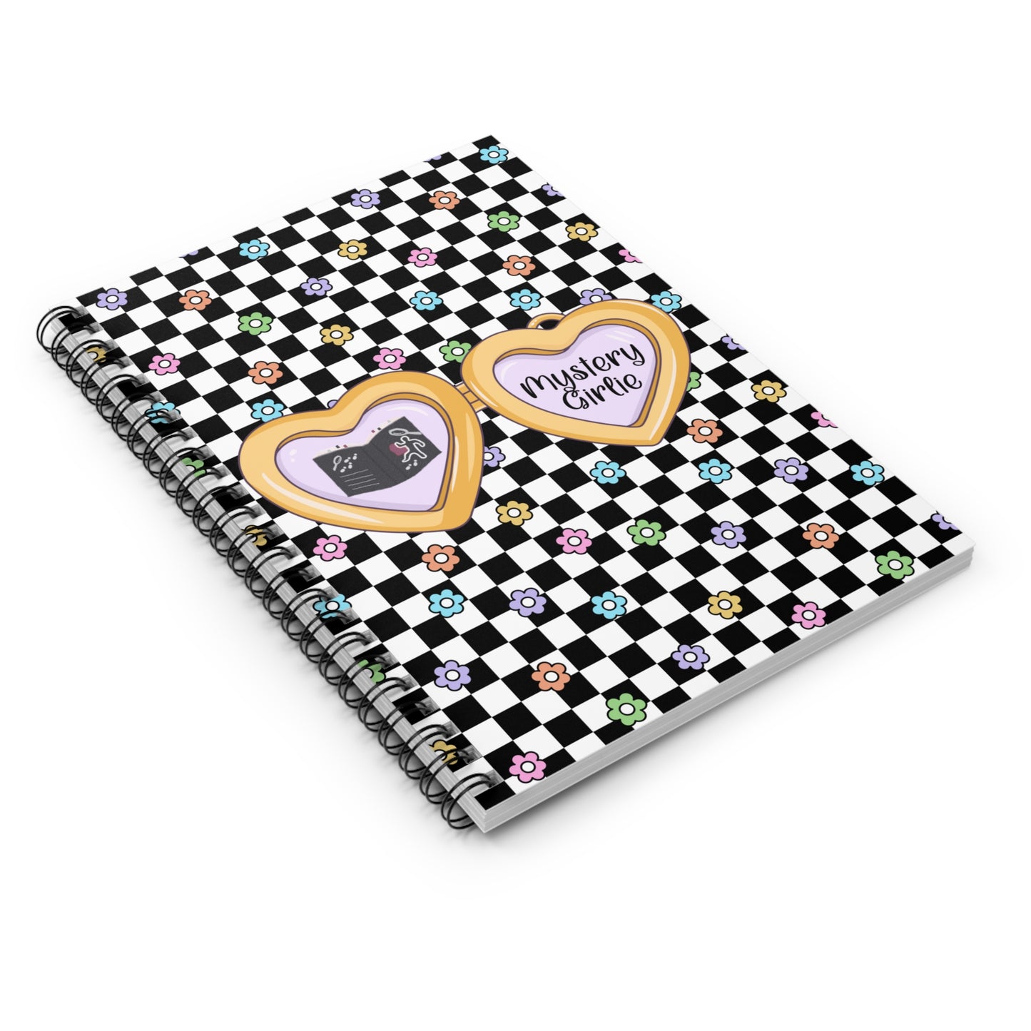 Mystery Girlie Spiral Notebook - Ruled Line