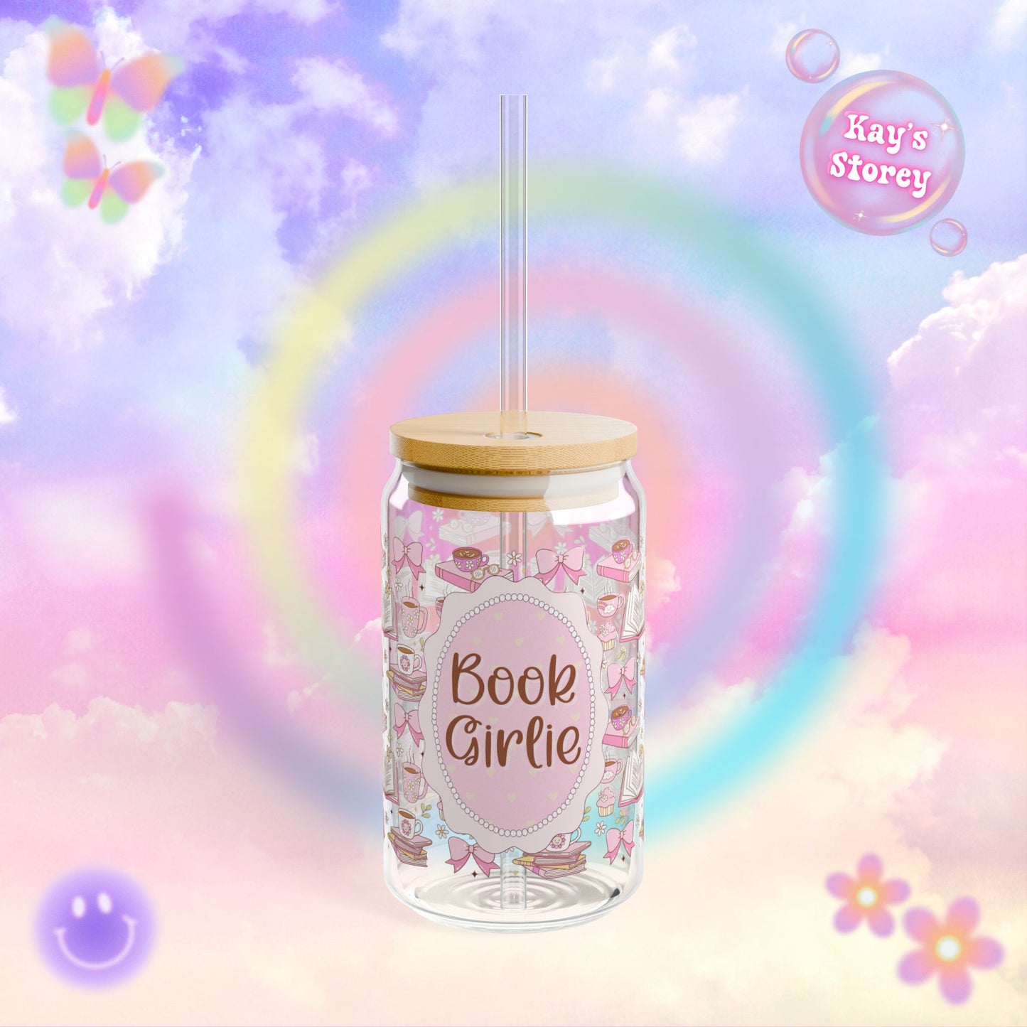 Book Girlie Sipper Glass