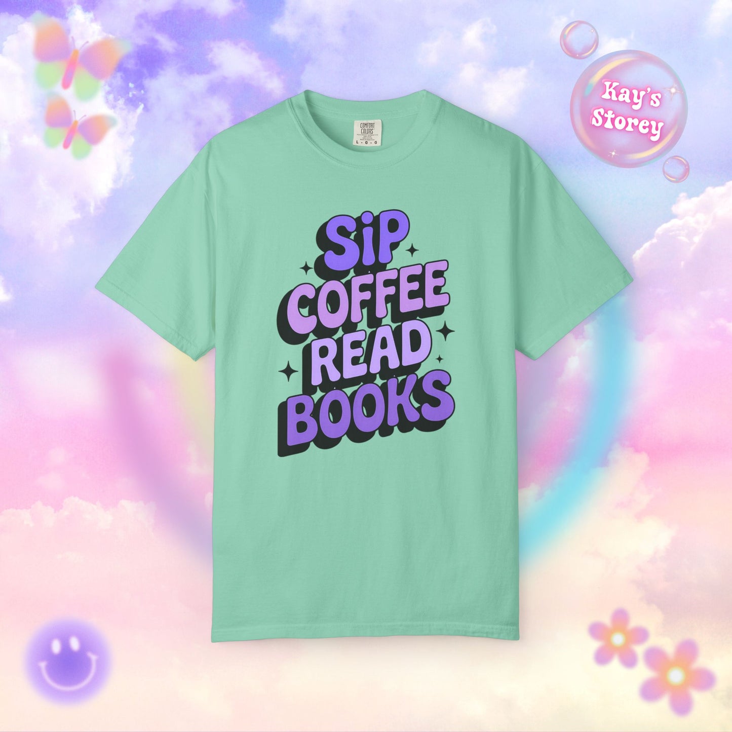 Sip Coffee Read Books Comfort Colors T-Shirt