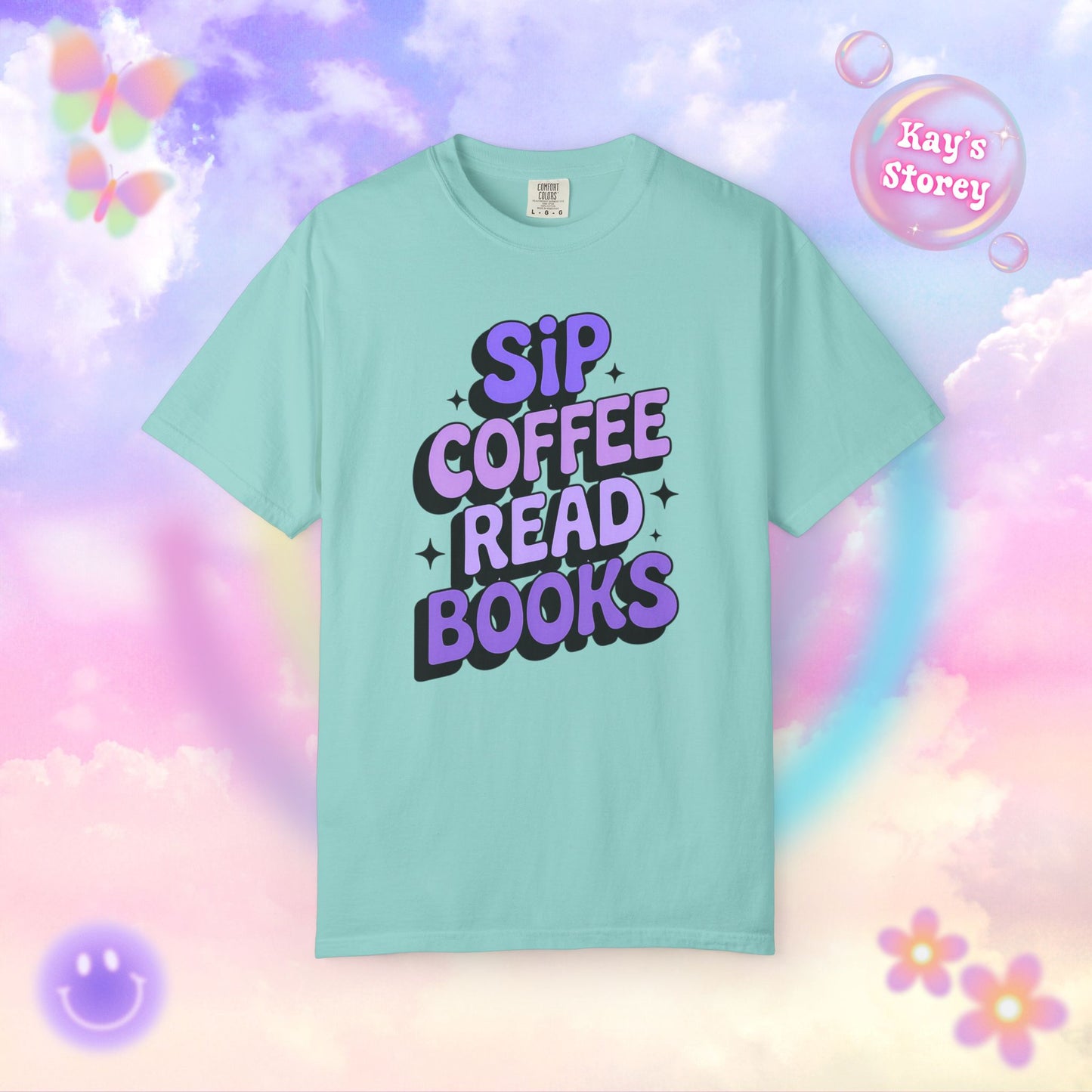 Sip Coffee Read Books Comfort Colors T-Shirt
