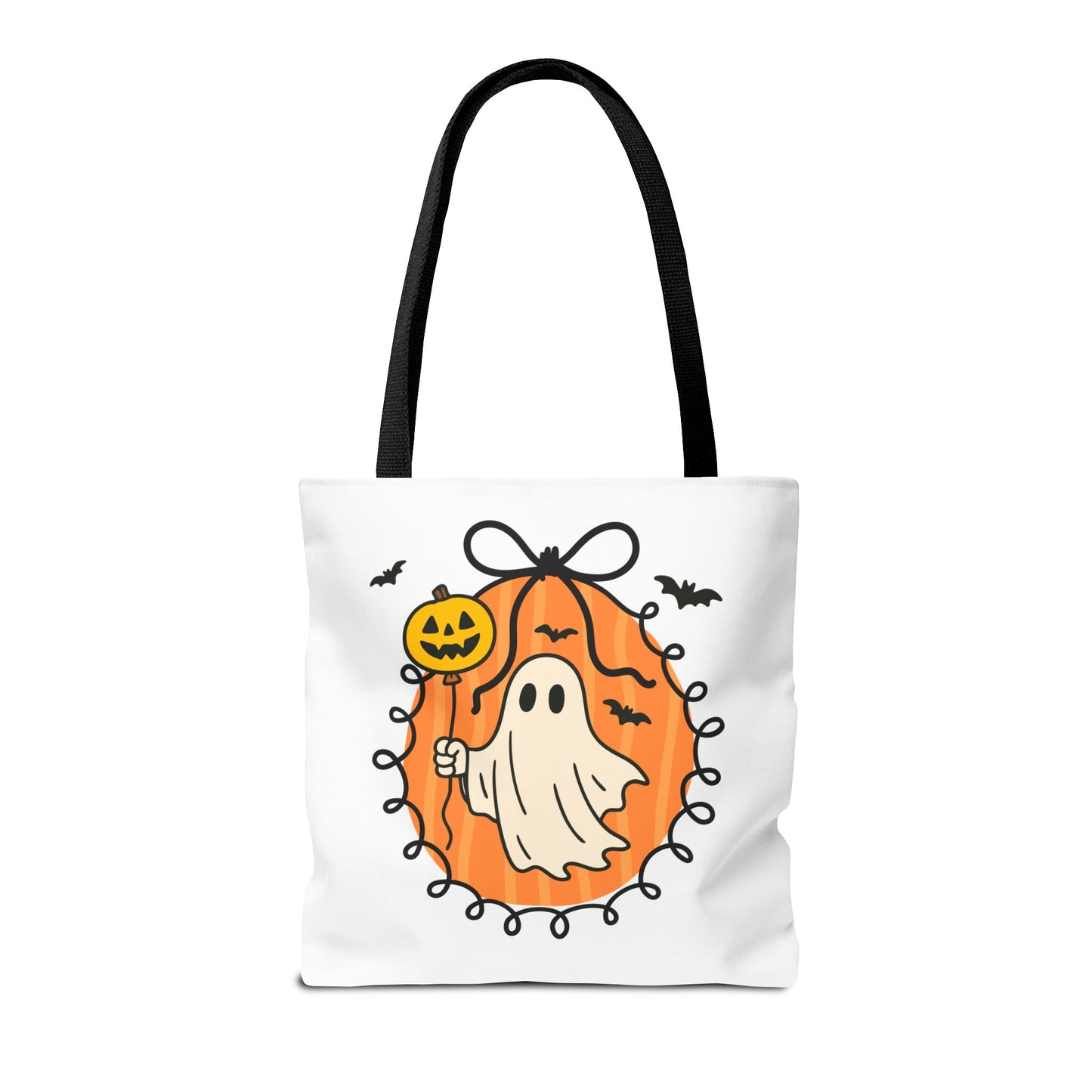 Spooky Season Ghost Balloon Tote Bag