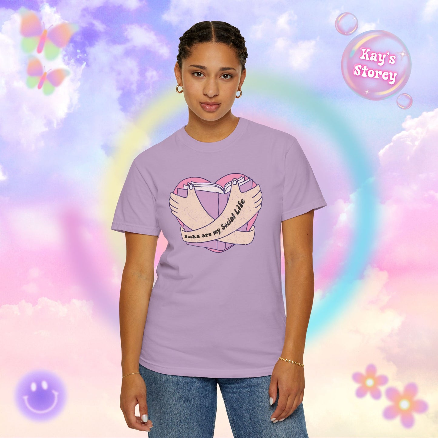 Books Are My Social Life Comfort Colors T-Shirt
